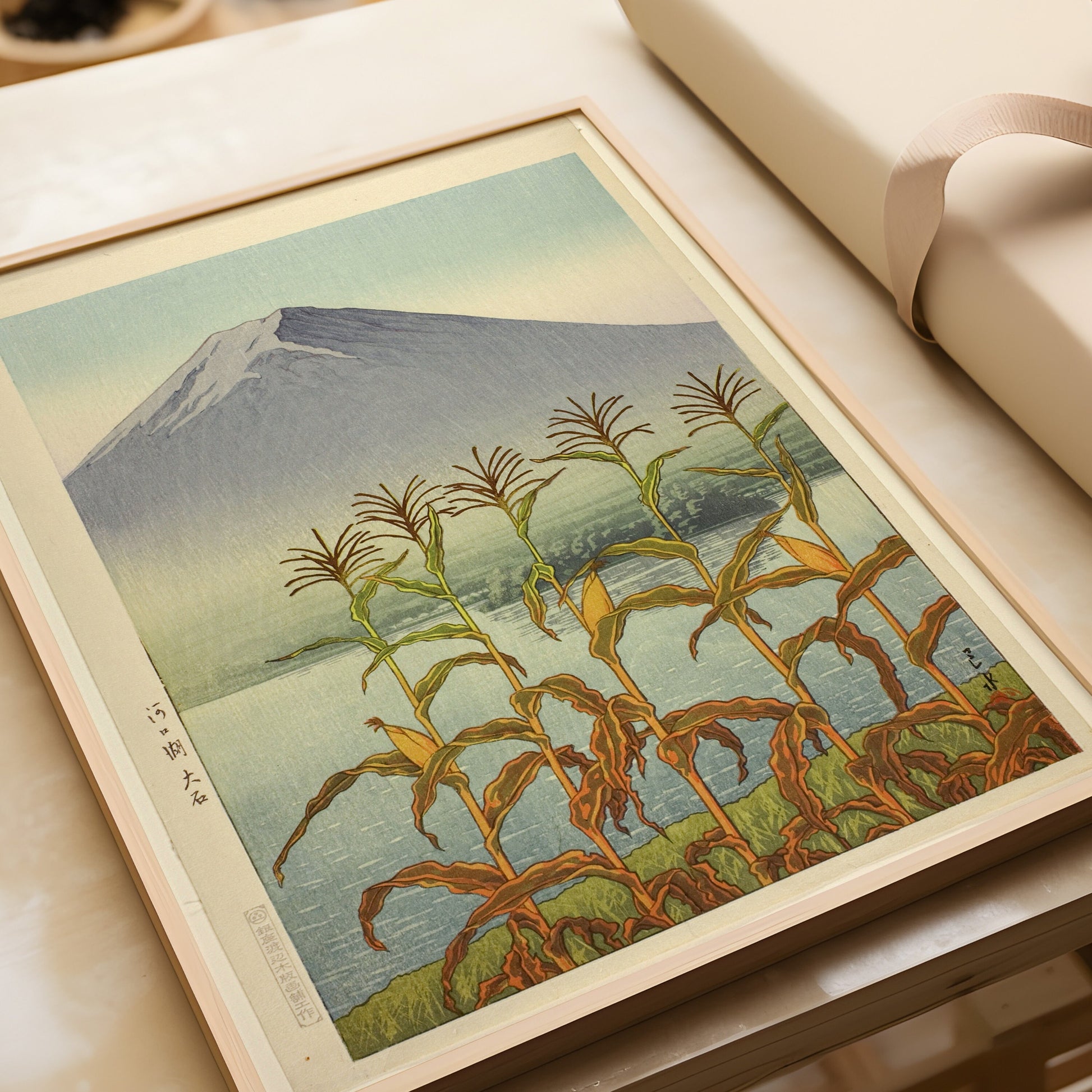 Kawase Hasui - Lake Kawaguchi Oishi | Vintage Japanese Woodblock Ukiyo-e Art (available framed or unframed)