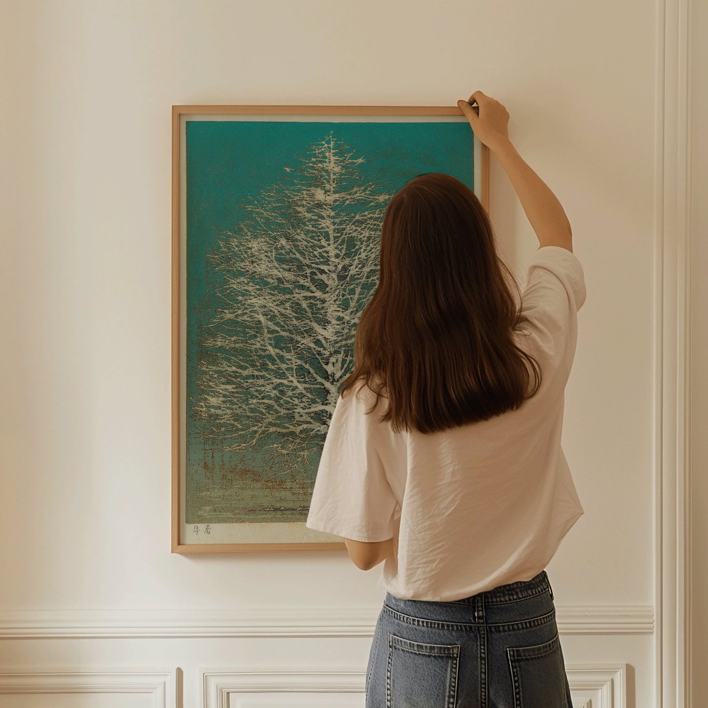 Joichi Hoshi - Winter Tree Against Blue Sky | Vintage Japanese Woodblock Art | (available framed or unframed)