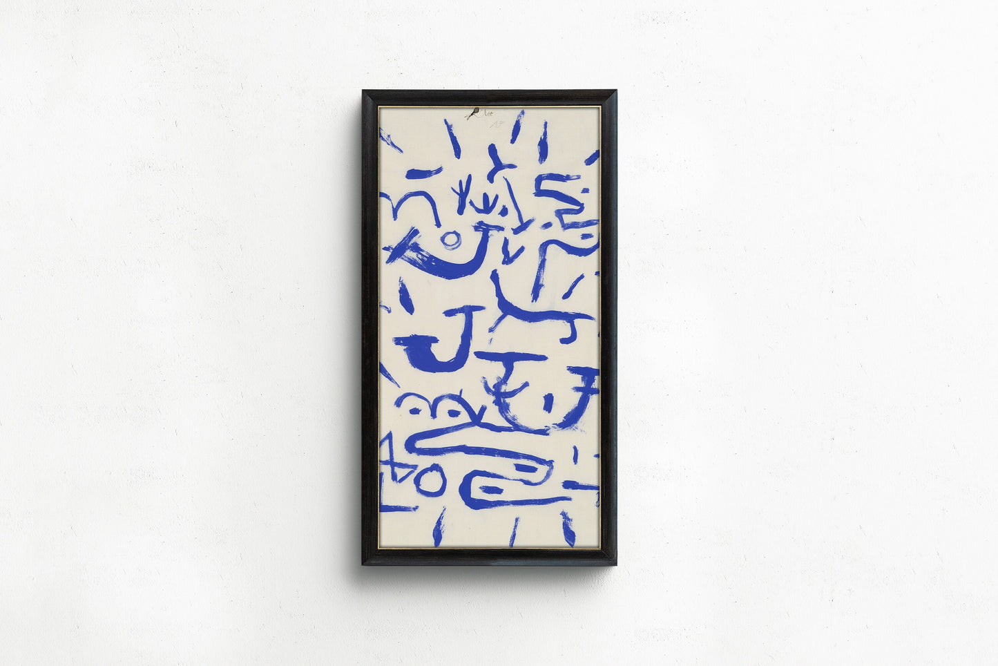 Paul Klee - Creeper and Climber | Vintage Narrow Vertical Mid-century Modern Abstract Art (available framed or unframed)