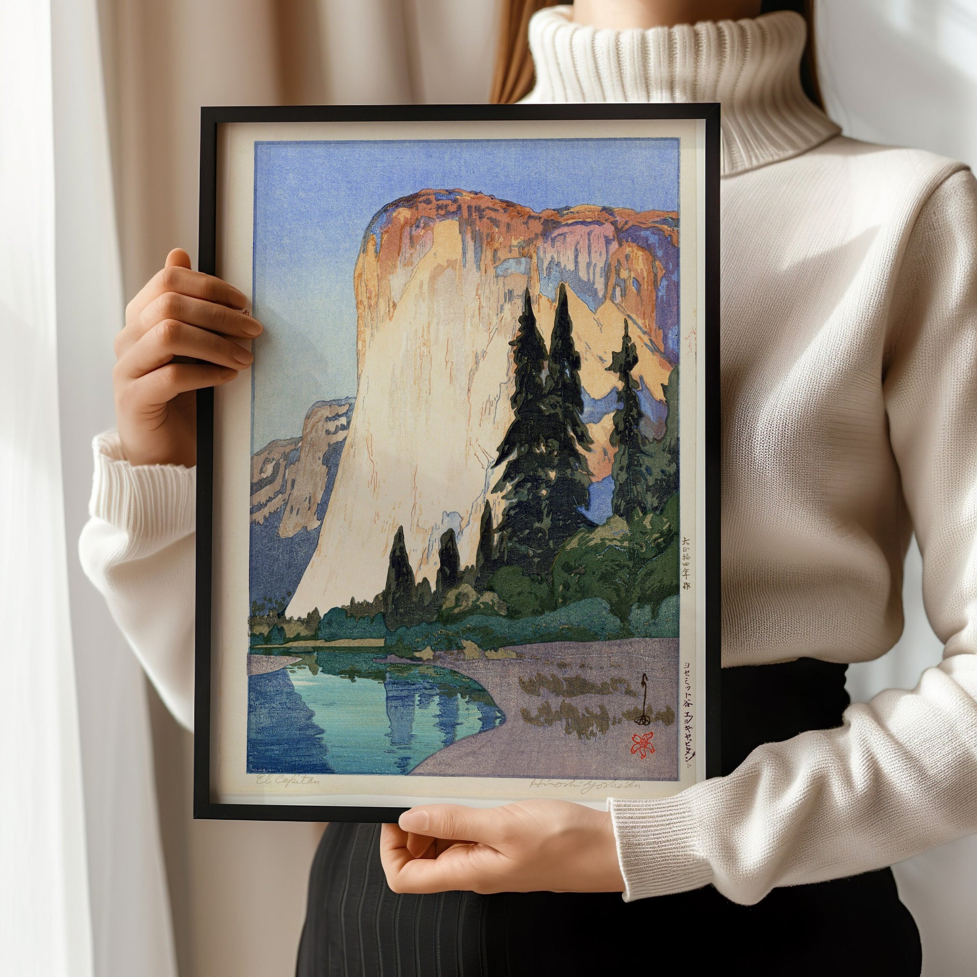 Hiroshi Yoshida – El Capitan | Vintage Japanese Woodblock Art (available framed or unframed)