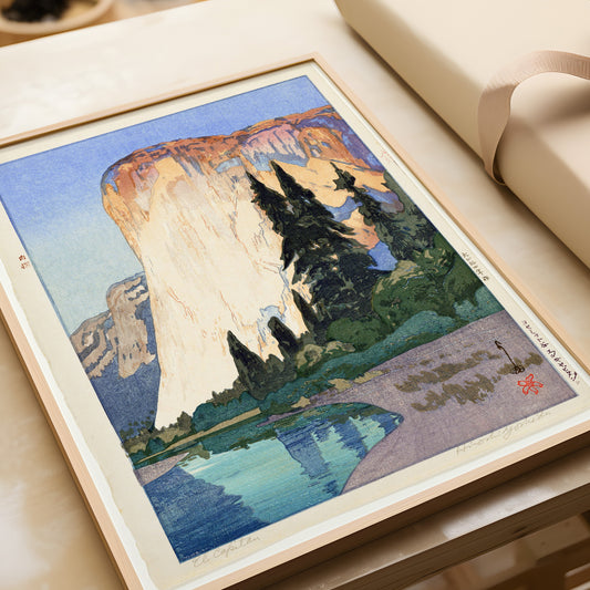 Hiroshi Yoshida – El Capitan | Vintage Japanese Woodblock Art (available framed or unframed)