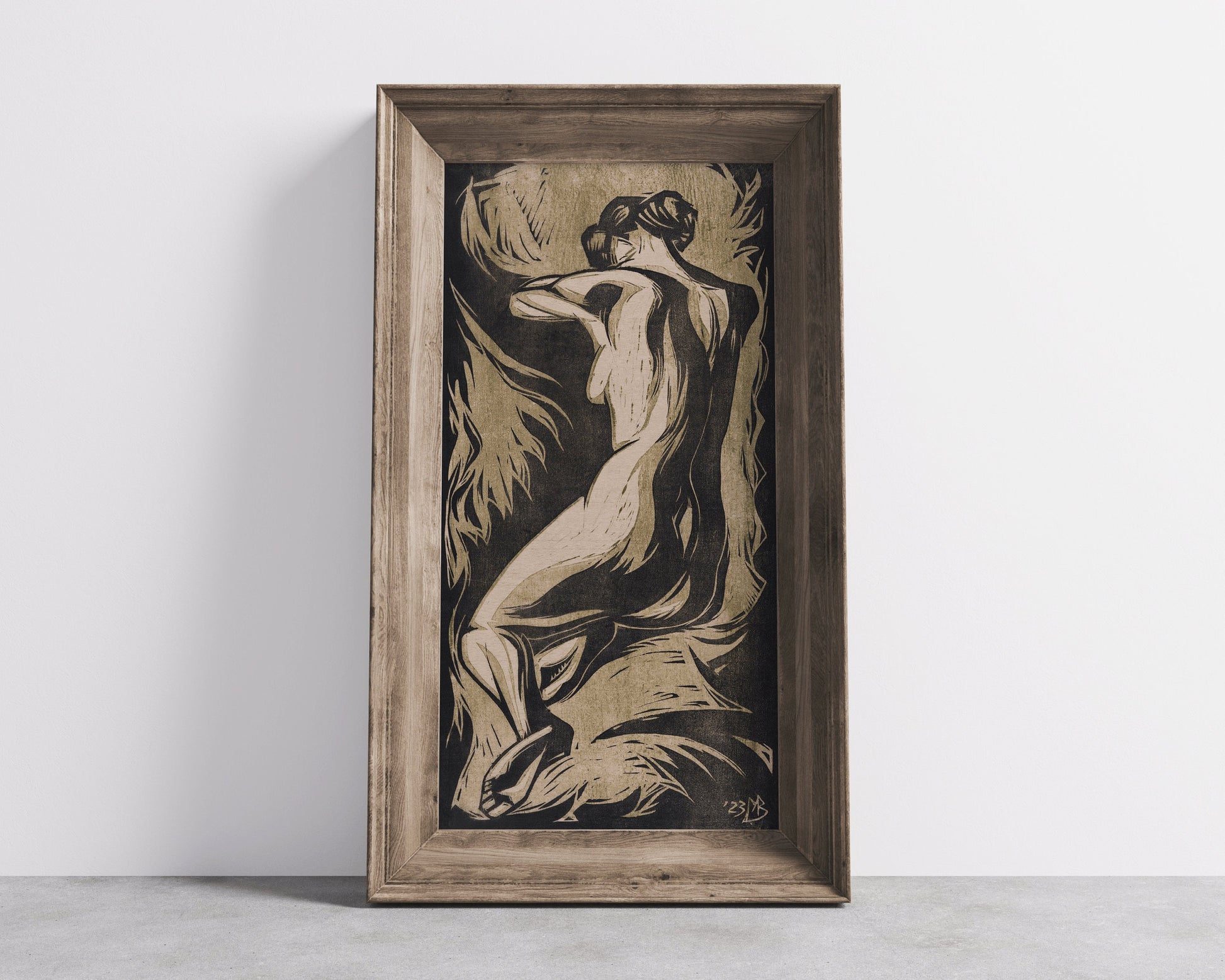 Naakte Vrouw - Meijer Bleekrode (1923) | Vintage Narrow Vertical Art (available framed or unframed)