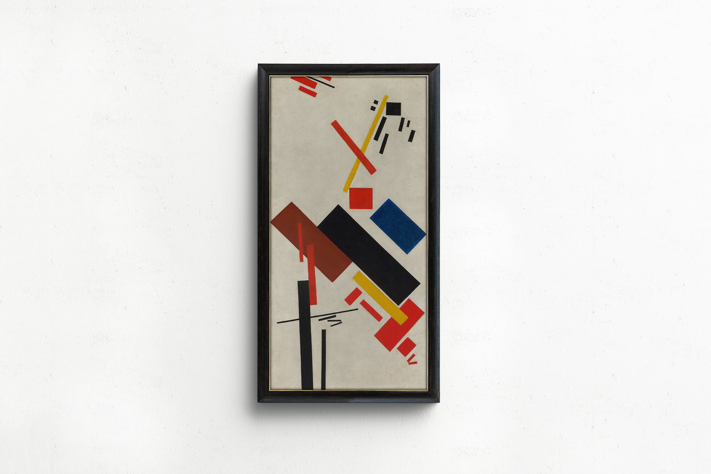 Kazimir Malevich - House Under Construction | Vintage Narrow Vertical Mid-century Modern Abstract Art (available framed or unframed)