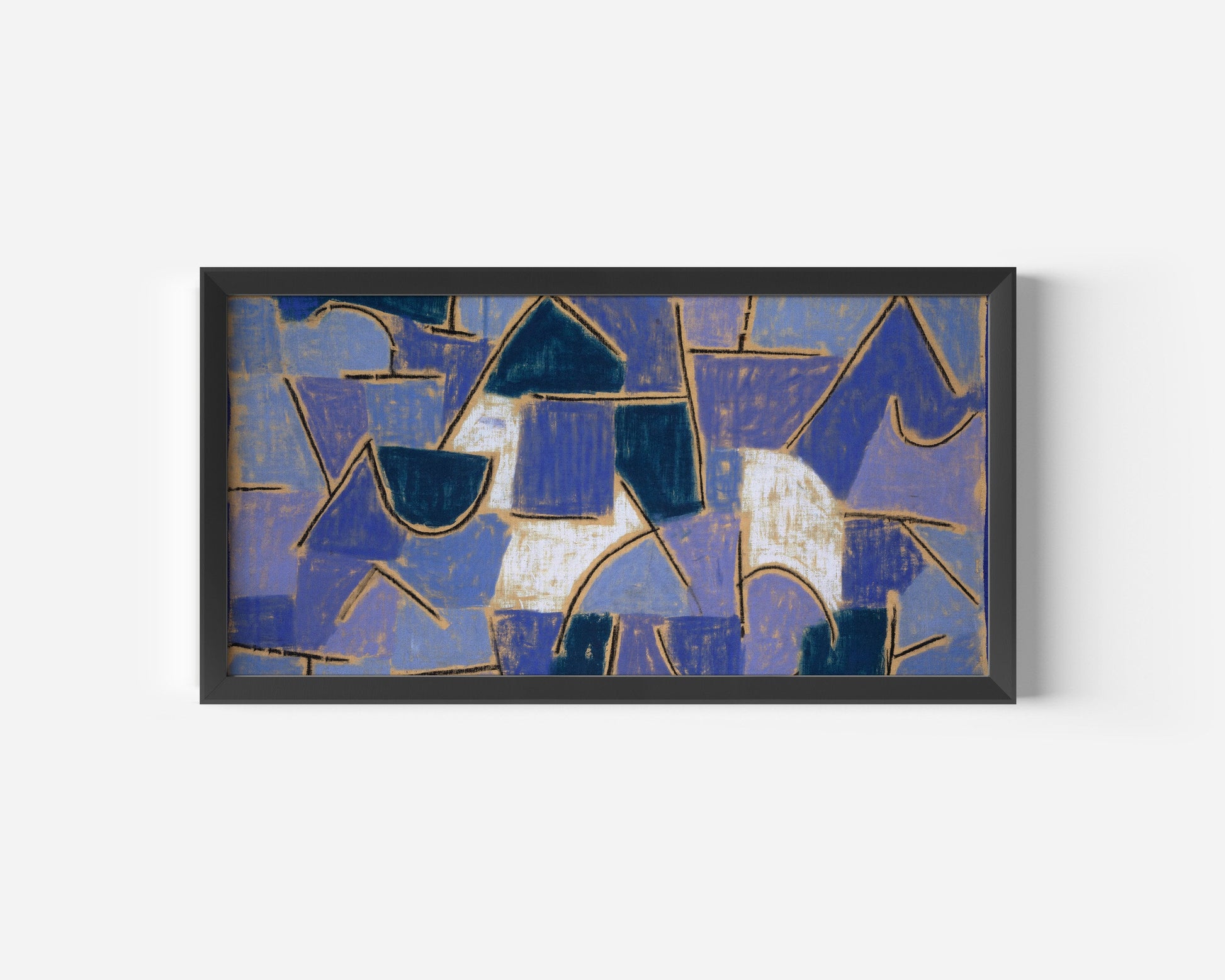 Paul Klee - Blue Night | Modern Abstract Wide Panoramic Art (available framed or unframed)