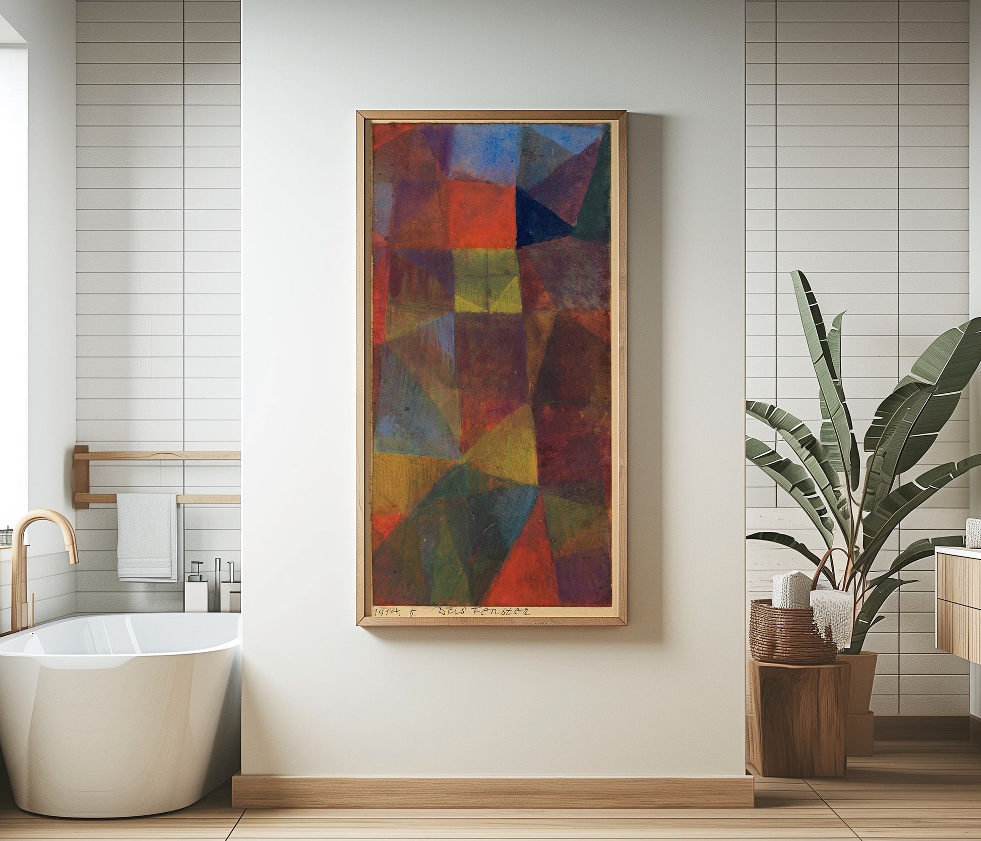 Paul Klee - The Window | Vintage Narrow Vertical Mid-century Modern Abstract Art (available framed or unframed)