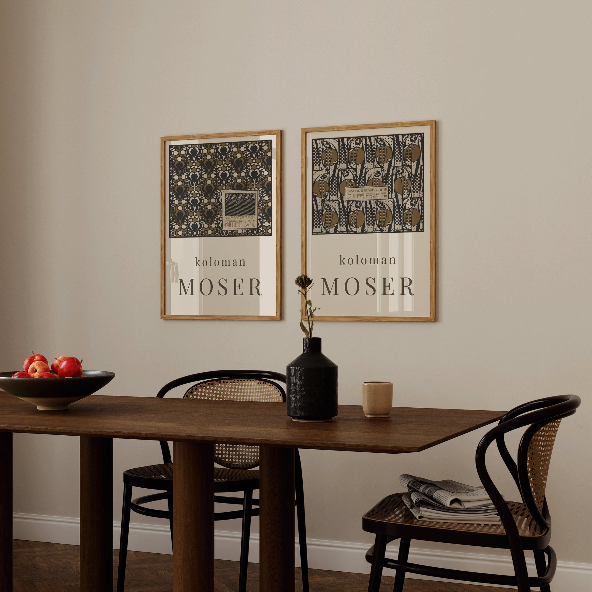 Kolomon Moser Set of 2 Prints | Iconic Art Famous Painting (available framed or unframed)