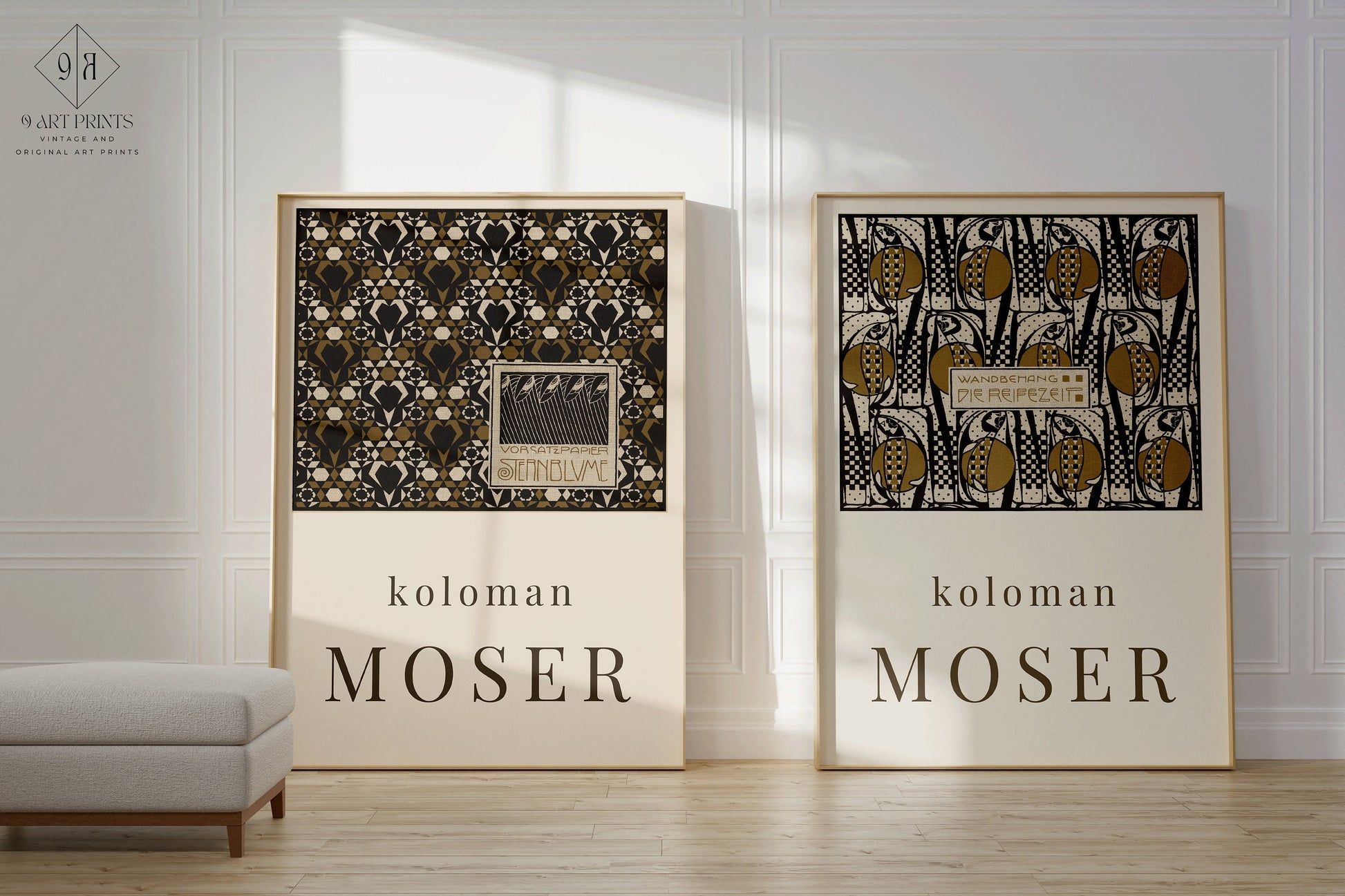 Kolomon Moser Set of 2 Prints | Iconic Art Famous Painting (available framed or unframed)