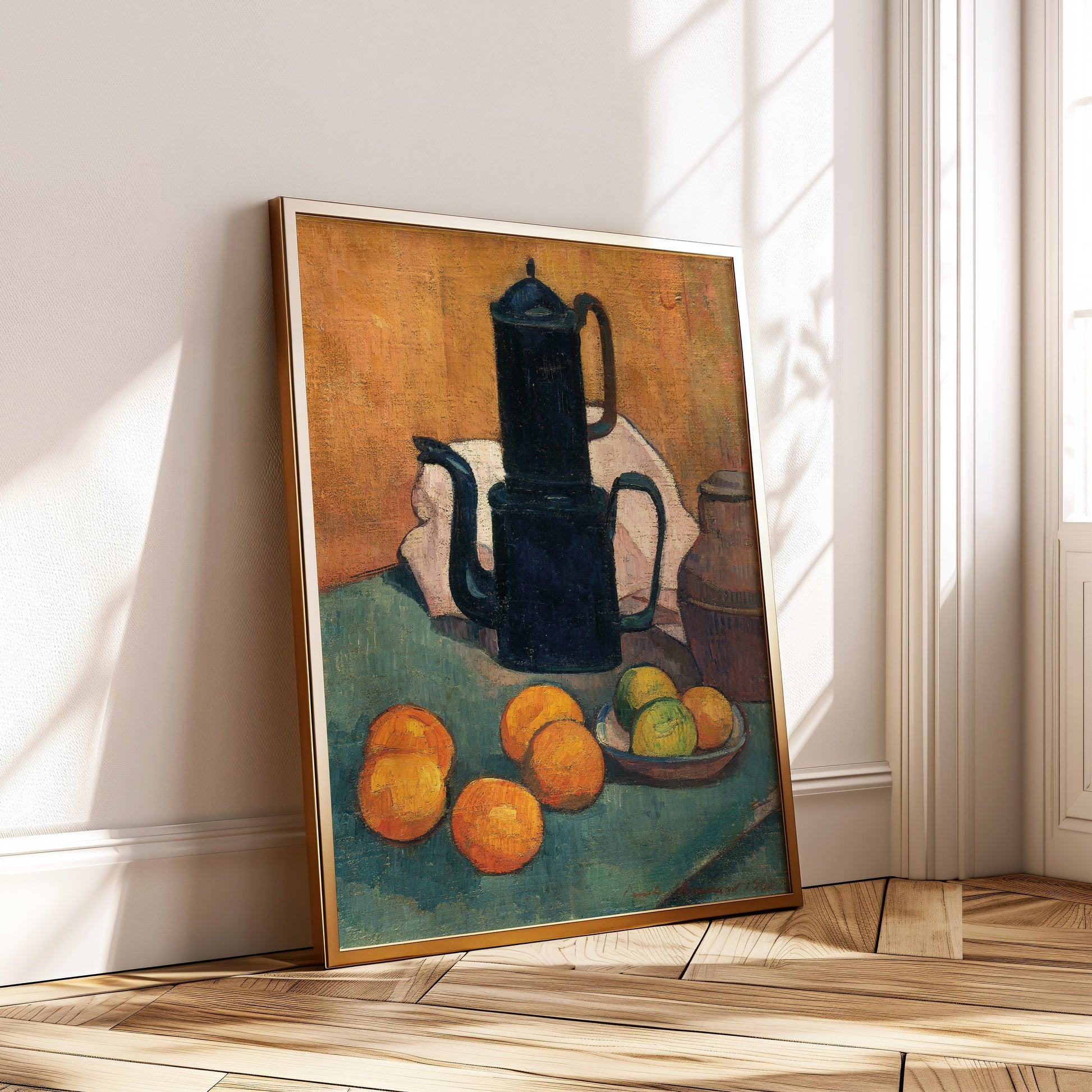 "Emile Bernard The Blue Coffee Pot Still Life Art in Frame, Vintage Impression, Museum-Quality Fine Art Print for Home Decor"