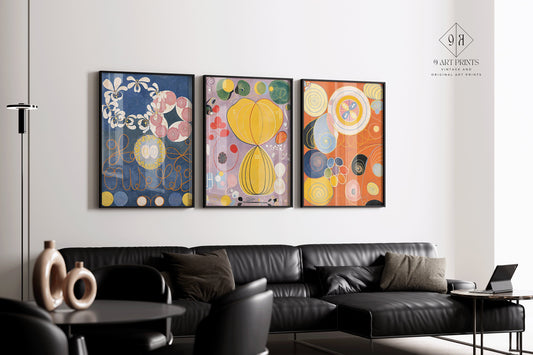 Hilma Af Klint set of 3 Prints | Vintage Abstract Art (Available Frame or Unframed)