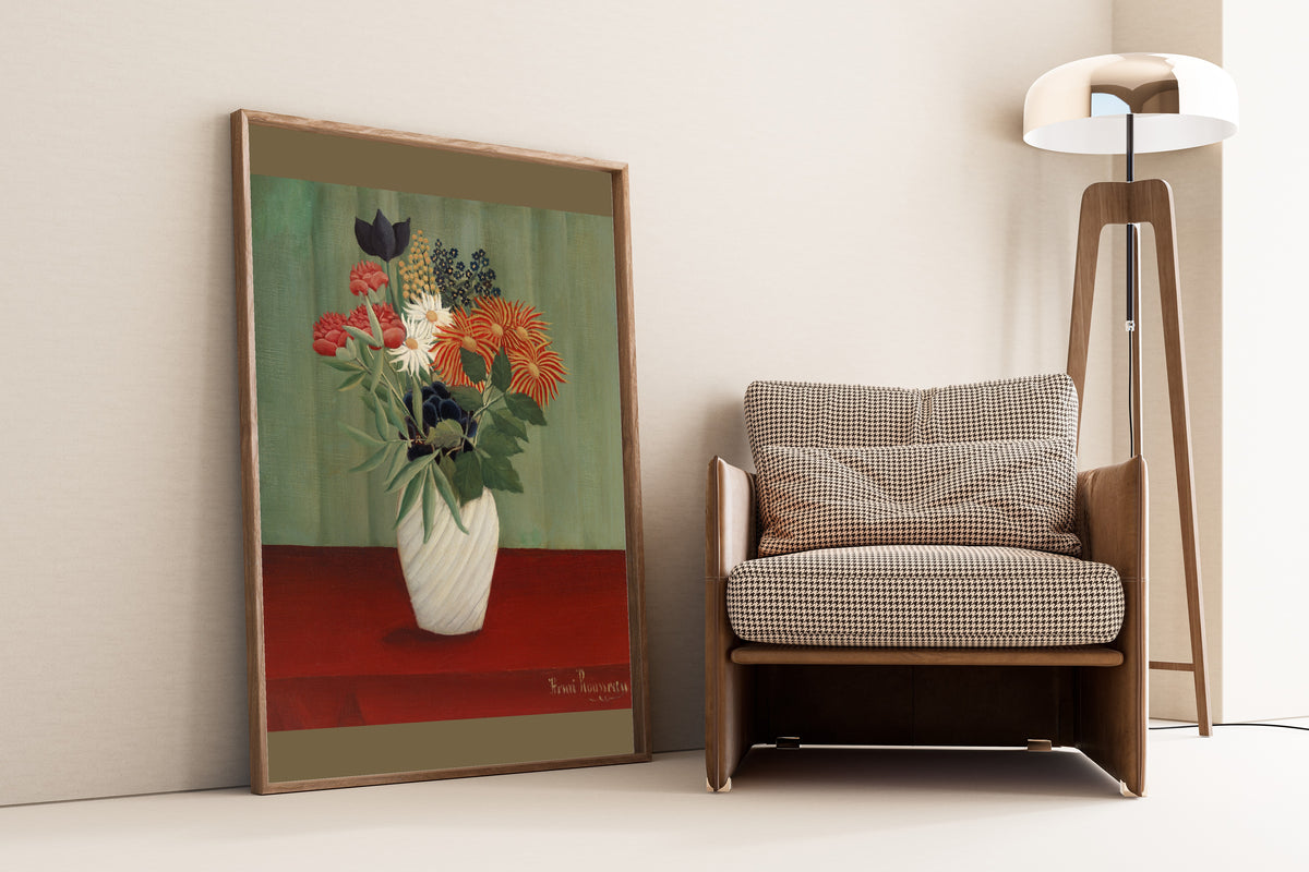 Henri Rousseau — Bouquet of Flowers with China Asters and Tokyos | Fine Art Print
