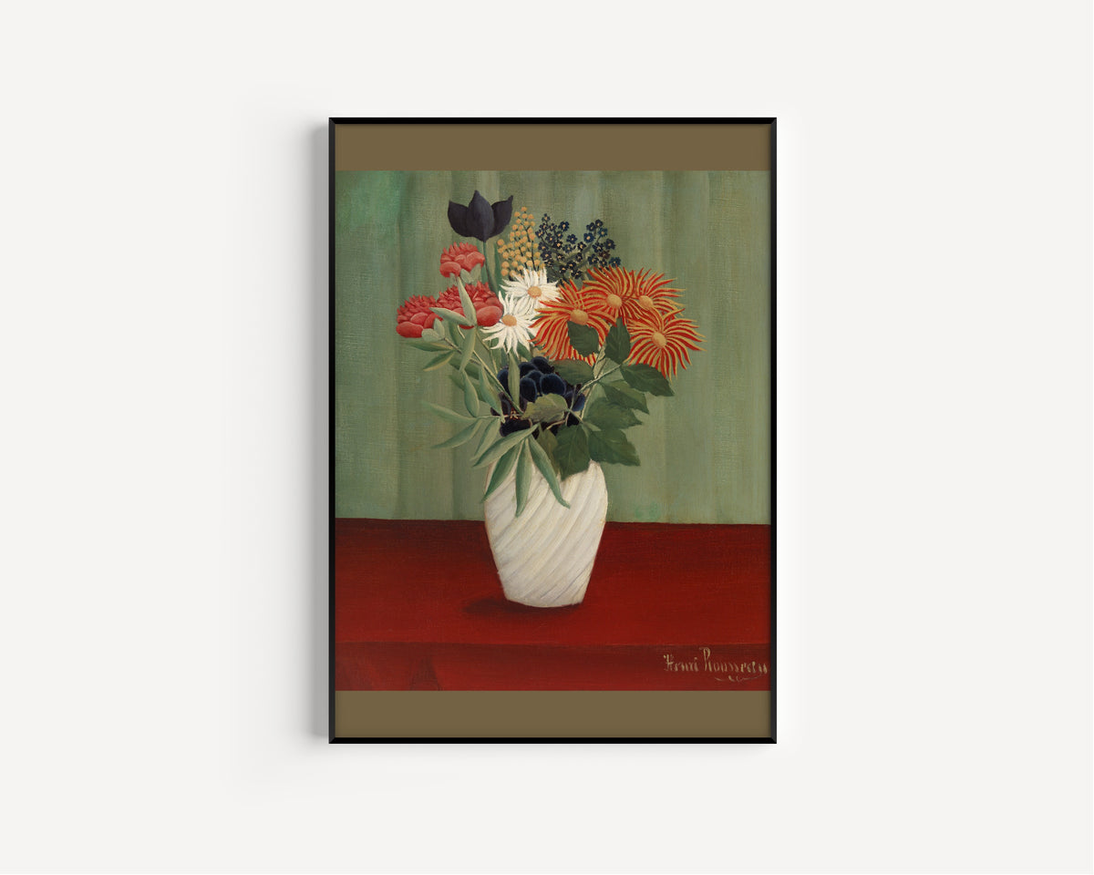 Henri Rousseau — Bouquet of Flowers with China Asters and Tokyos | Fine Art Print