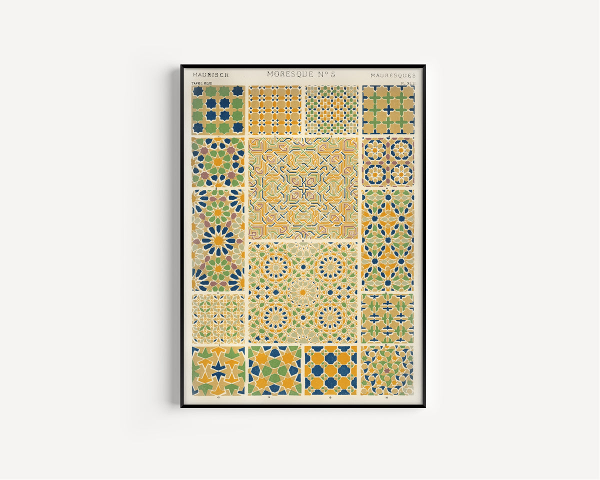 Owen Jones — Moresque No. 5, from The Grammar of Ornament | Ornament Plate Print