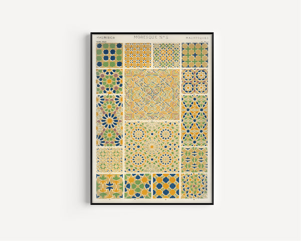 Owen Jones — Moresque No. 5, from The Grammar of Ornament | Ornament Plate Print