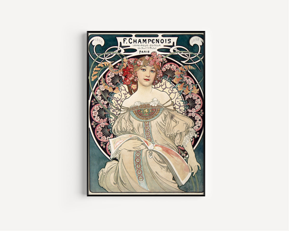 Alphonse Mucha — F. Champenois Imprimeur-Éditeur | Vintage Poster Print