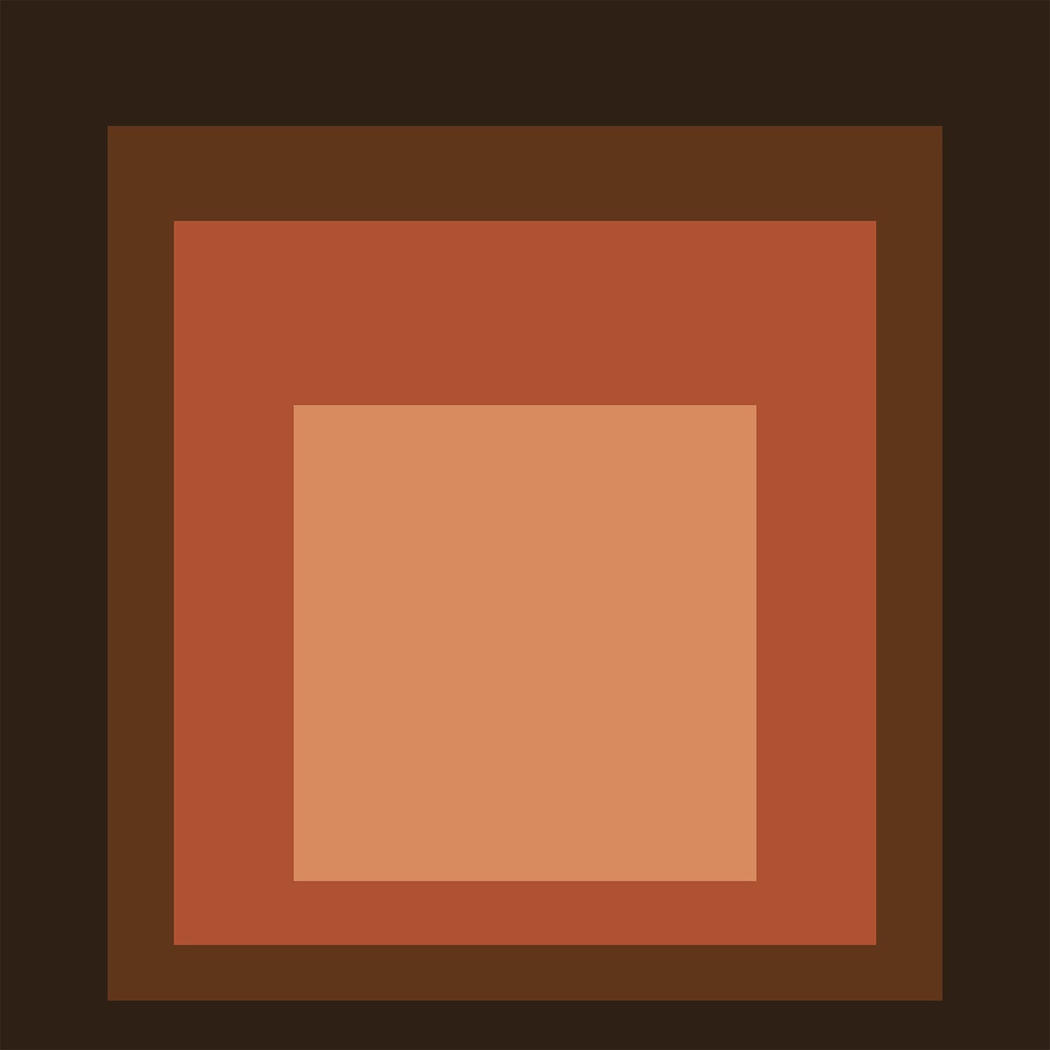 Inspired by Josef Albers Oxblood Art Print: 'Homage to the Square' Mid - Century Modern Giclee Print - 9ArtPrints