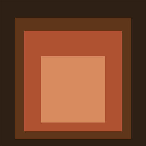 Inspired by Josef Albers Oxblood Art Print: 'Homage to the Square' Mid - Century Modern Giclee Print - 9ArtPrints