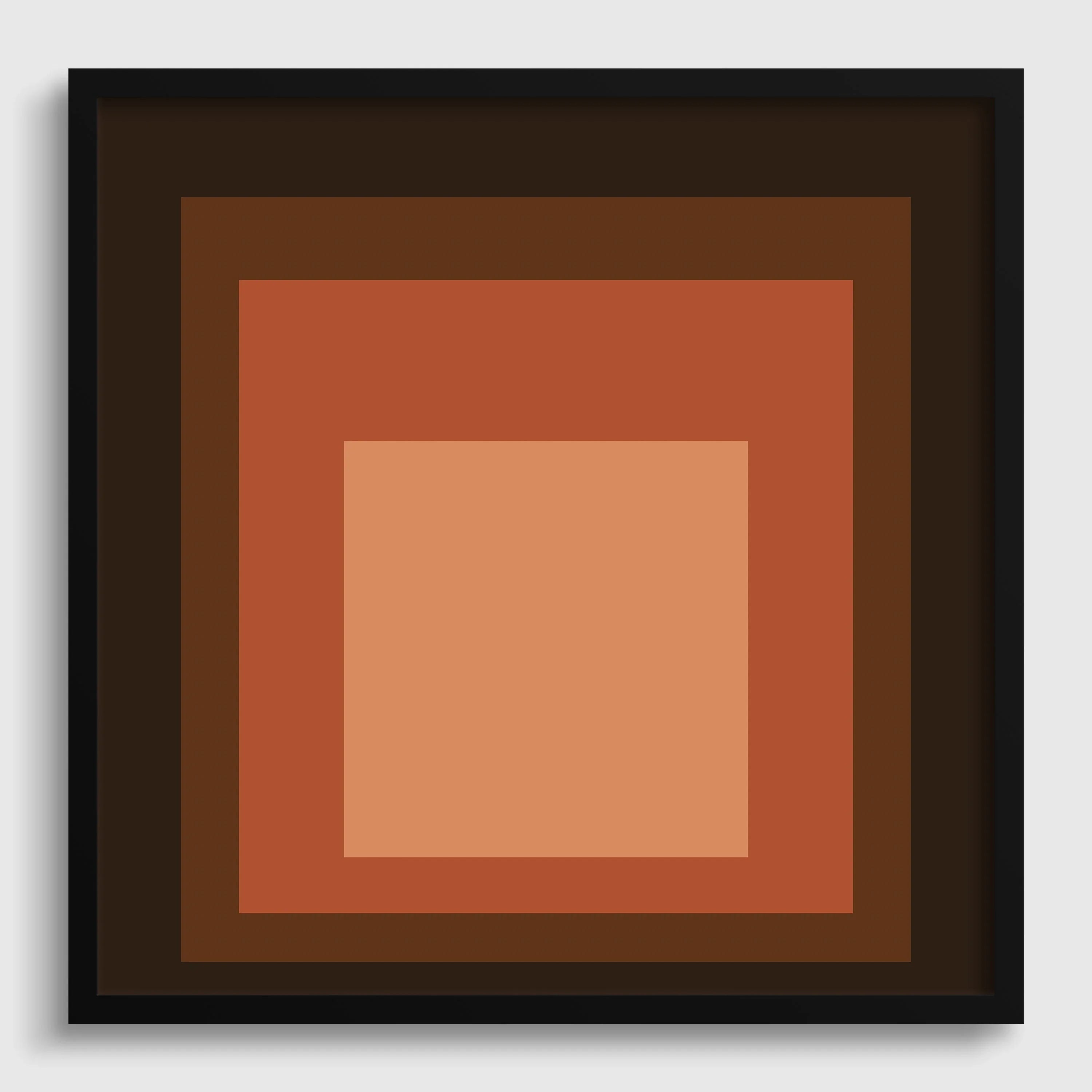 Inspired by Josef Albers Oxblood Art Print: 'Homage to the Square' Mid - Century Modern Giclee Print - 9ArtPrints