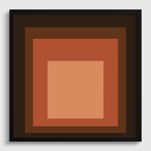 Oxblood — Homage to the Square | Mid-Century Modern Art Print