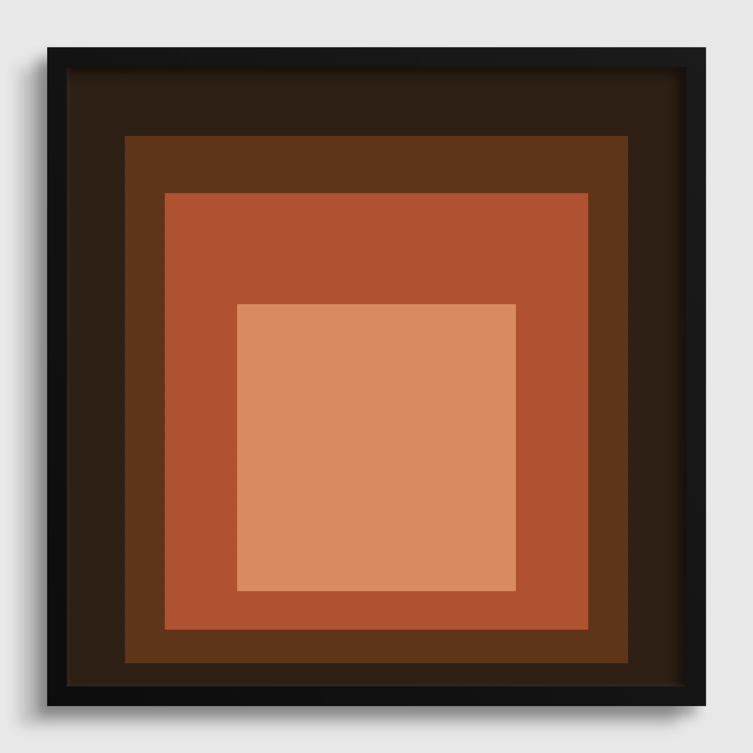 Inspired by Josef Albers Oxblood Art Print: 'Homage to the Square' Mid - Century Modern Giclée Print - 9ArtPrints