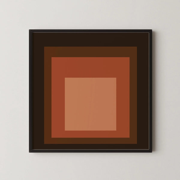 Oxblood — Homage to the Square | Mid-Century Modern Art Print