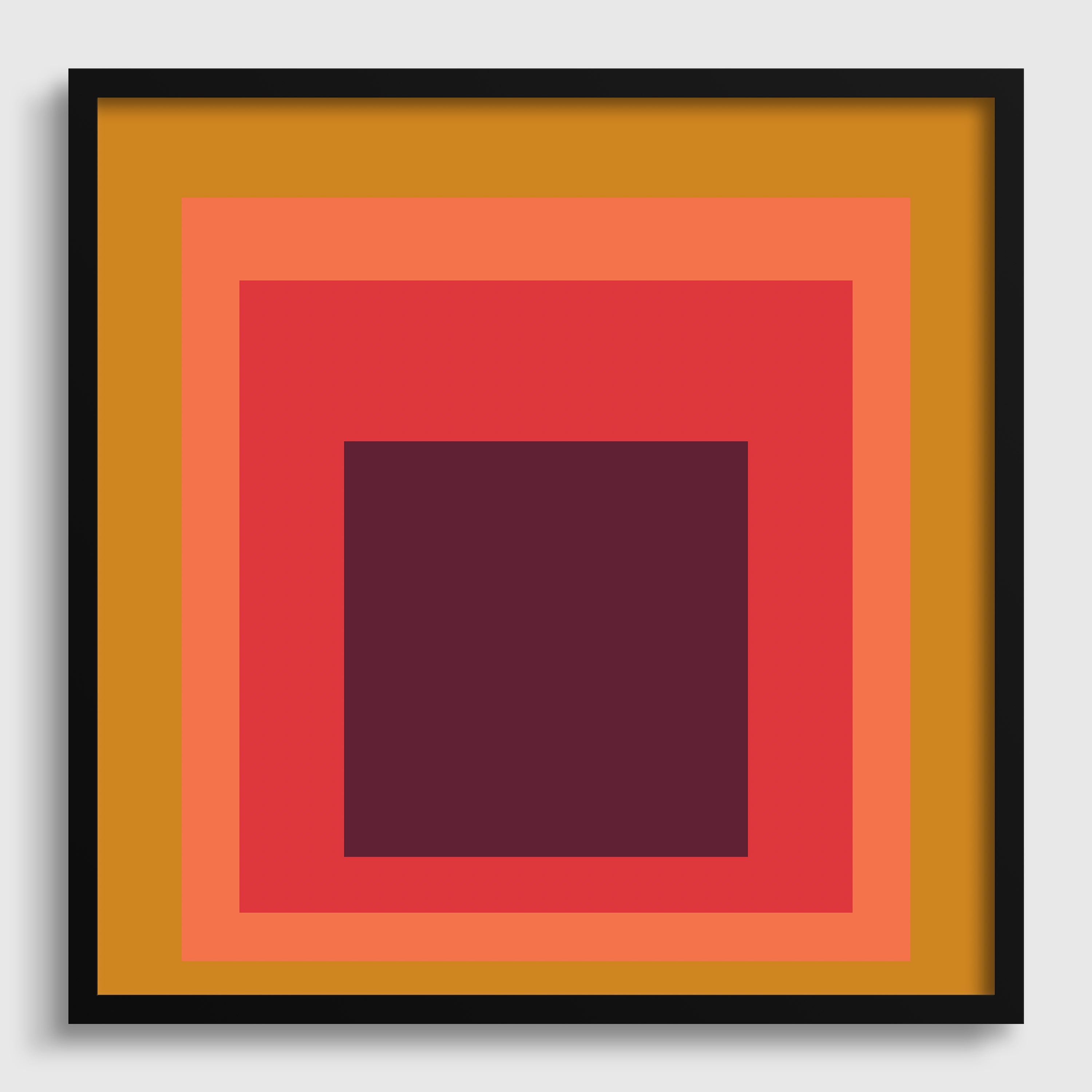 Inspired by Josef Albers 'Split Peach' Giclée Print: Mid - Century Modern Art 'Homage to the Square' - 9ArtPrints