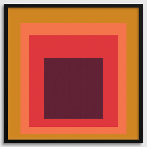 Orange, Connecticut — Homage to the Square | Mid-Century Modern Art Print