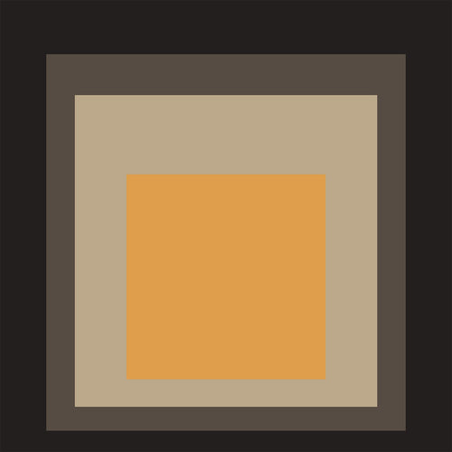 Inspired by Josef Albers - Thousand - Year Egg - 'Homage to the Square' Giclee Print: Mid - Century Modern Art - 9ArtPrints