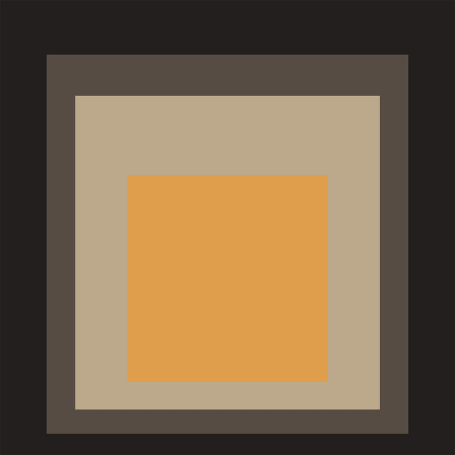Thousand-Year Egg — Homage to the Square | Mid-Century Modern Art Print shown to scale on a wall above a sofa