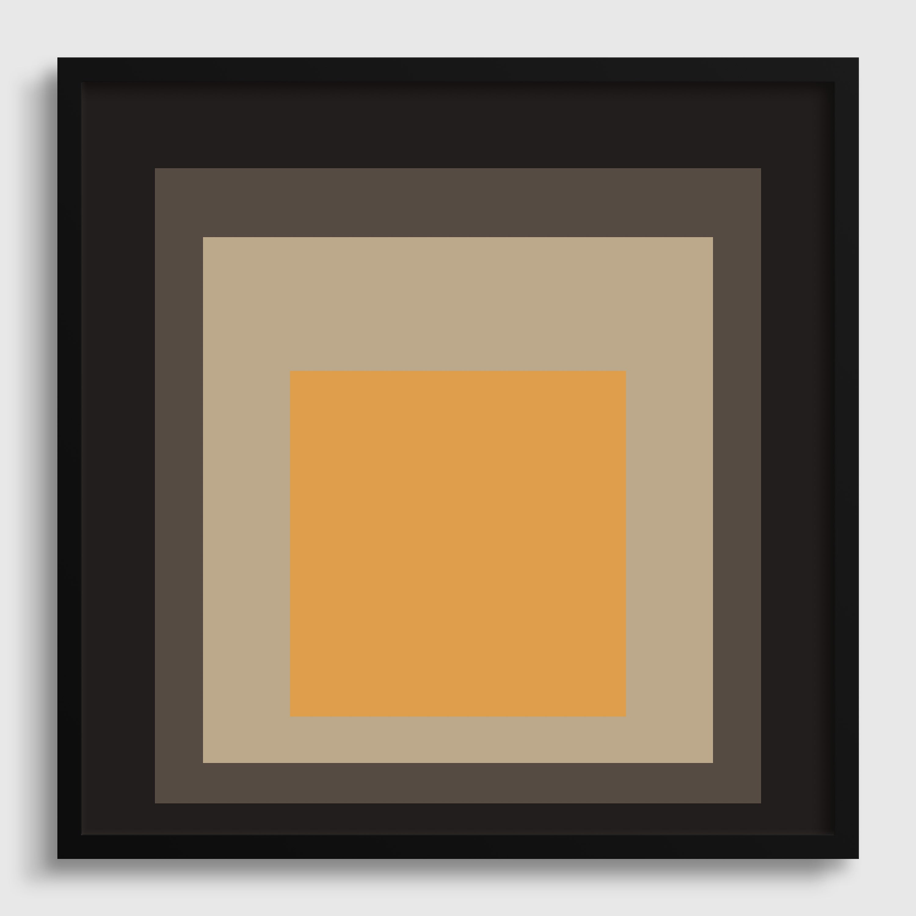 Inspired by Josef Albers - Thousand - Year Egg - 'Homage to the Square' Giclée Print: Mid - Century Modern Art - 9ArtPrints