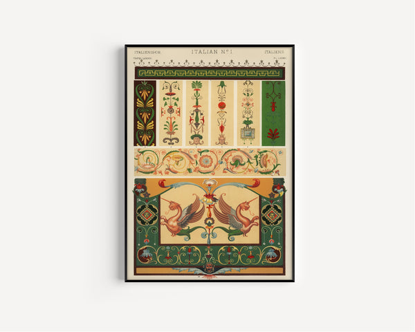 Owen Jones — Italian No. 1, from The Grammar of Ornament | Ornament Plate Print