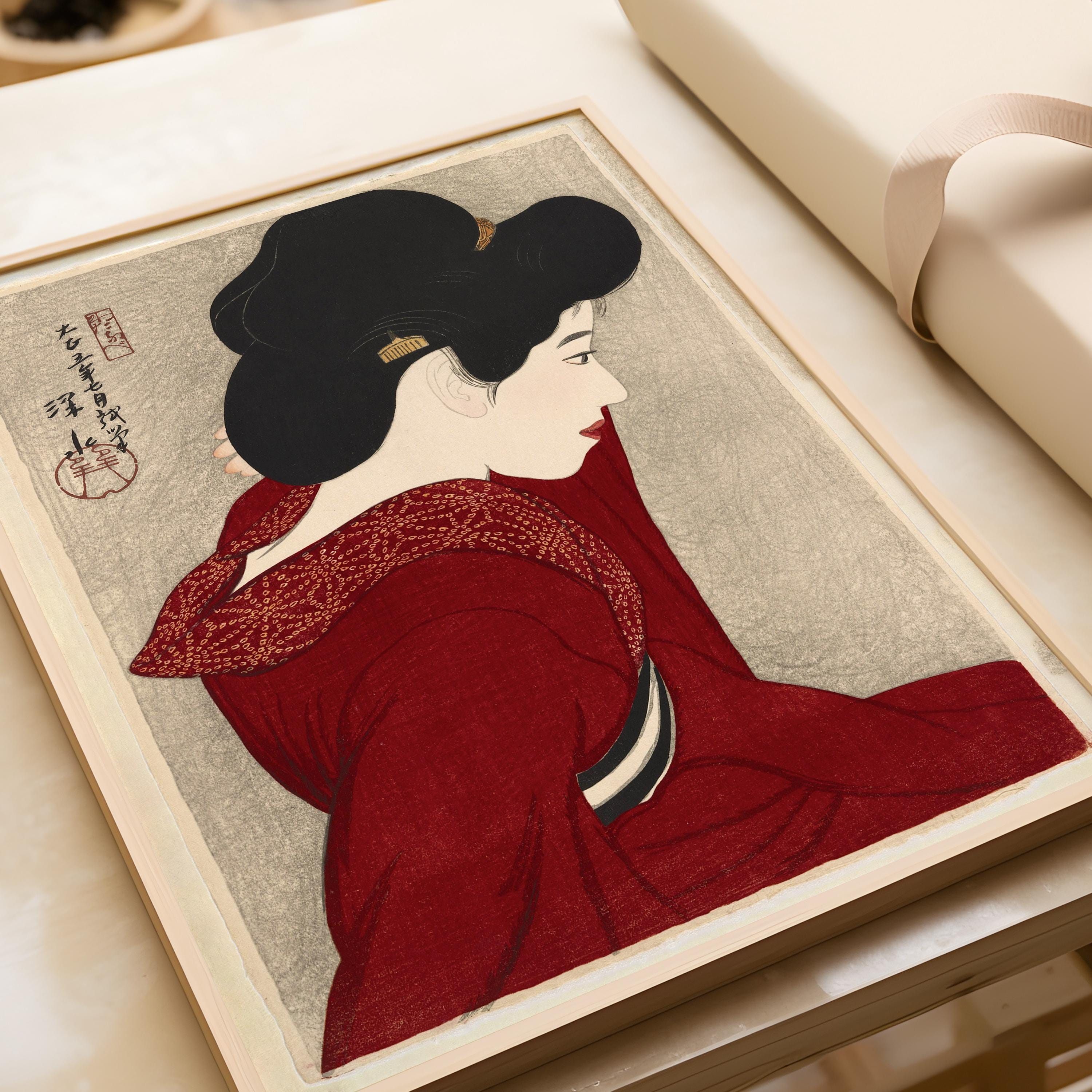 Ito Shinsui - Before a Mirror: Vintage Japanese Woodblock Art Giclée Print - 9ArtPrints