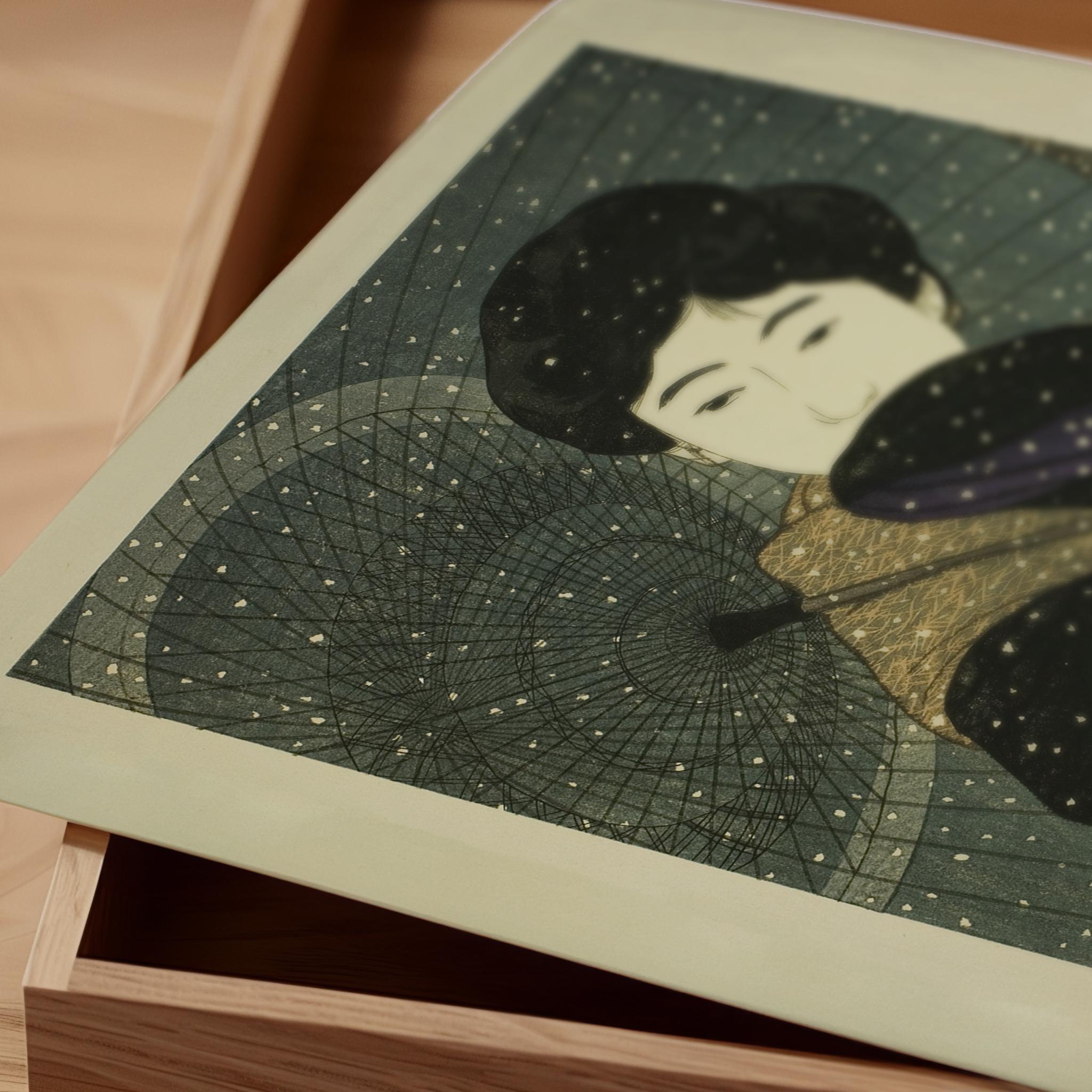 Ito Shinsui Snowy Night Giclee Print: Vintage Japanese Woodblock Art - 9ArtPrints
