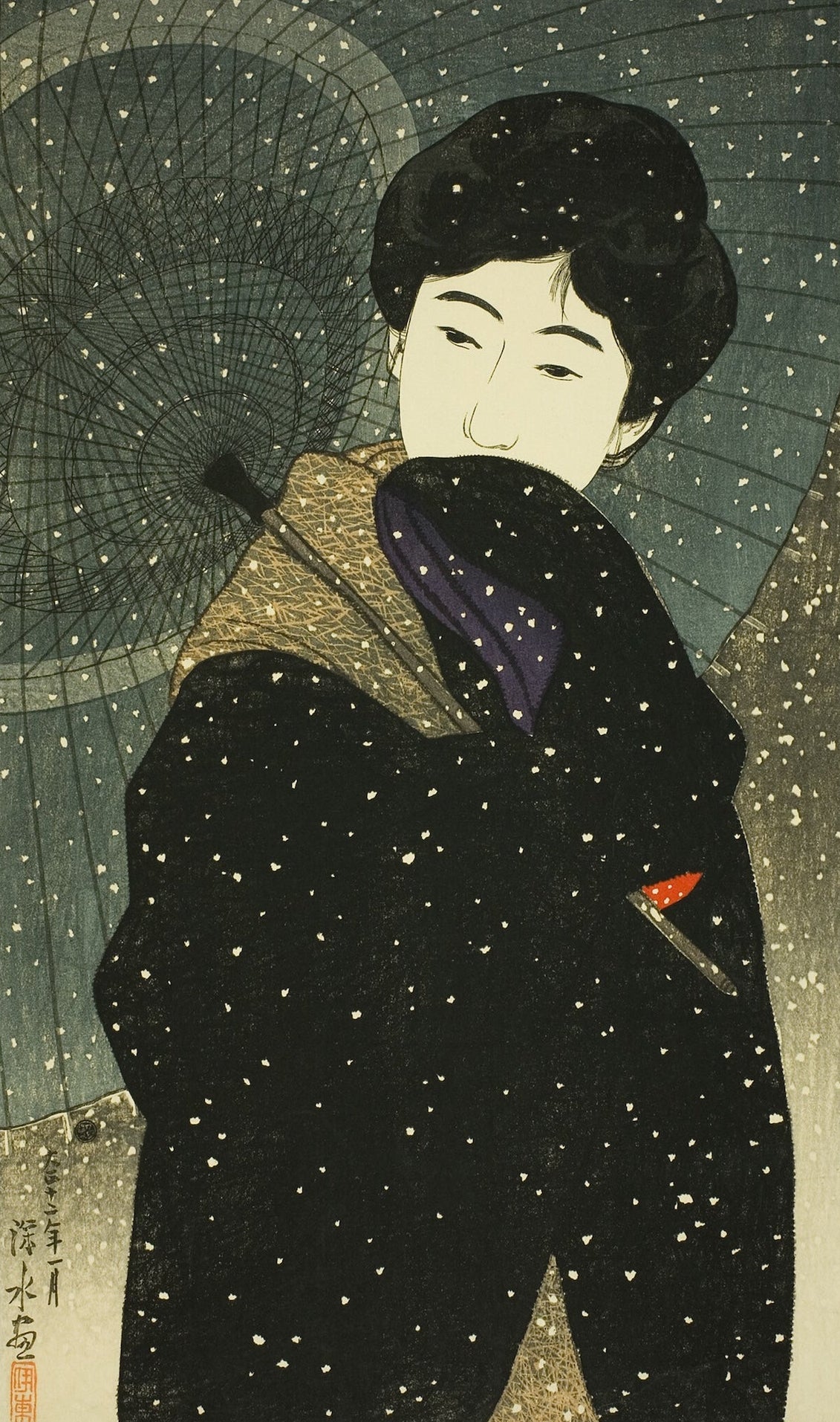 Ito Shinsui — Snowy Night | Shin Hanga Print