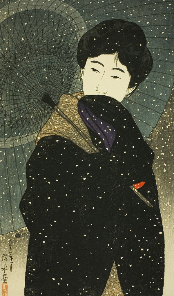 Ito Shinsui — Snowy Night | Shin Hanga Print