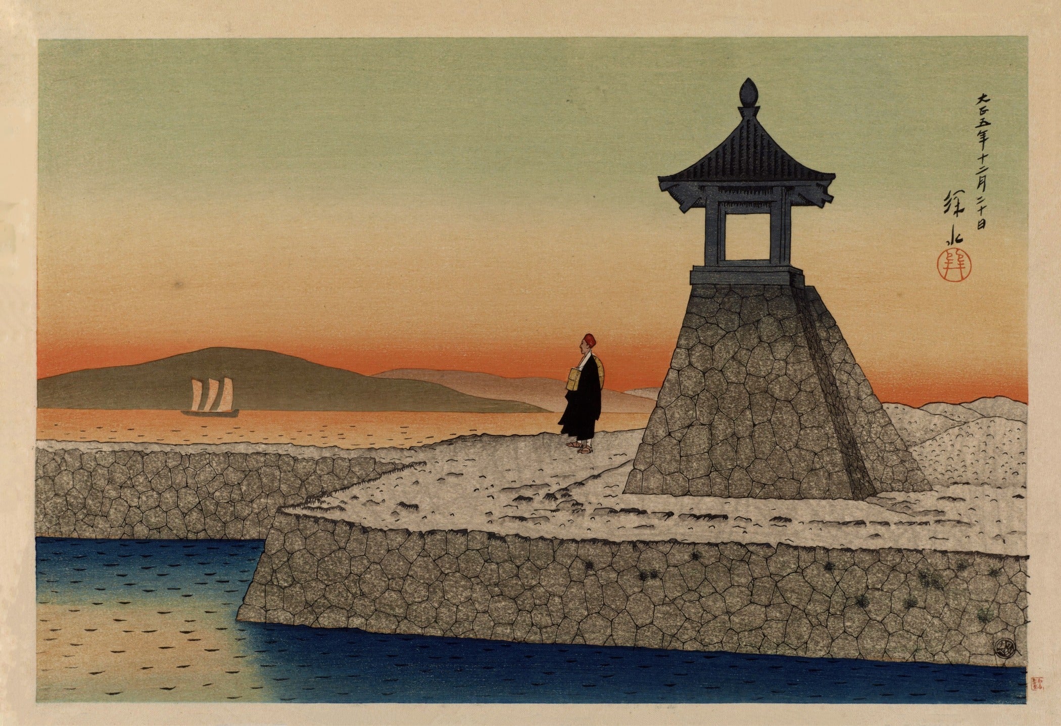 Ito Shinsui — Sunrise at Akashi | Shin Hanga Landscape - 9ArtPrints