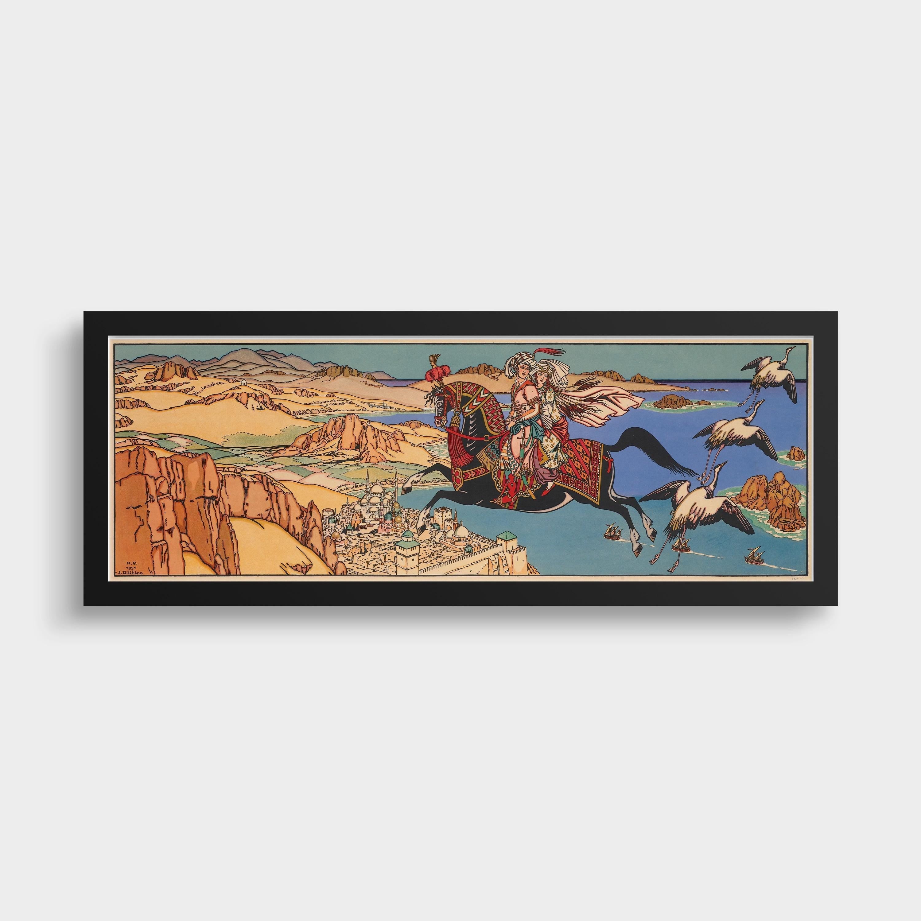 Ivan Bilibin - A Thousand and One Nights | An Enchanting Super Wide Vintage Fairytale Artwork (available handframed or unframed) 3x1 - 9ArtPrints