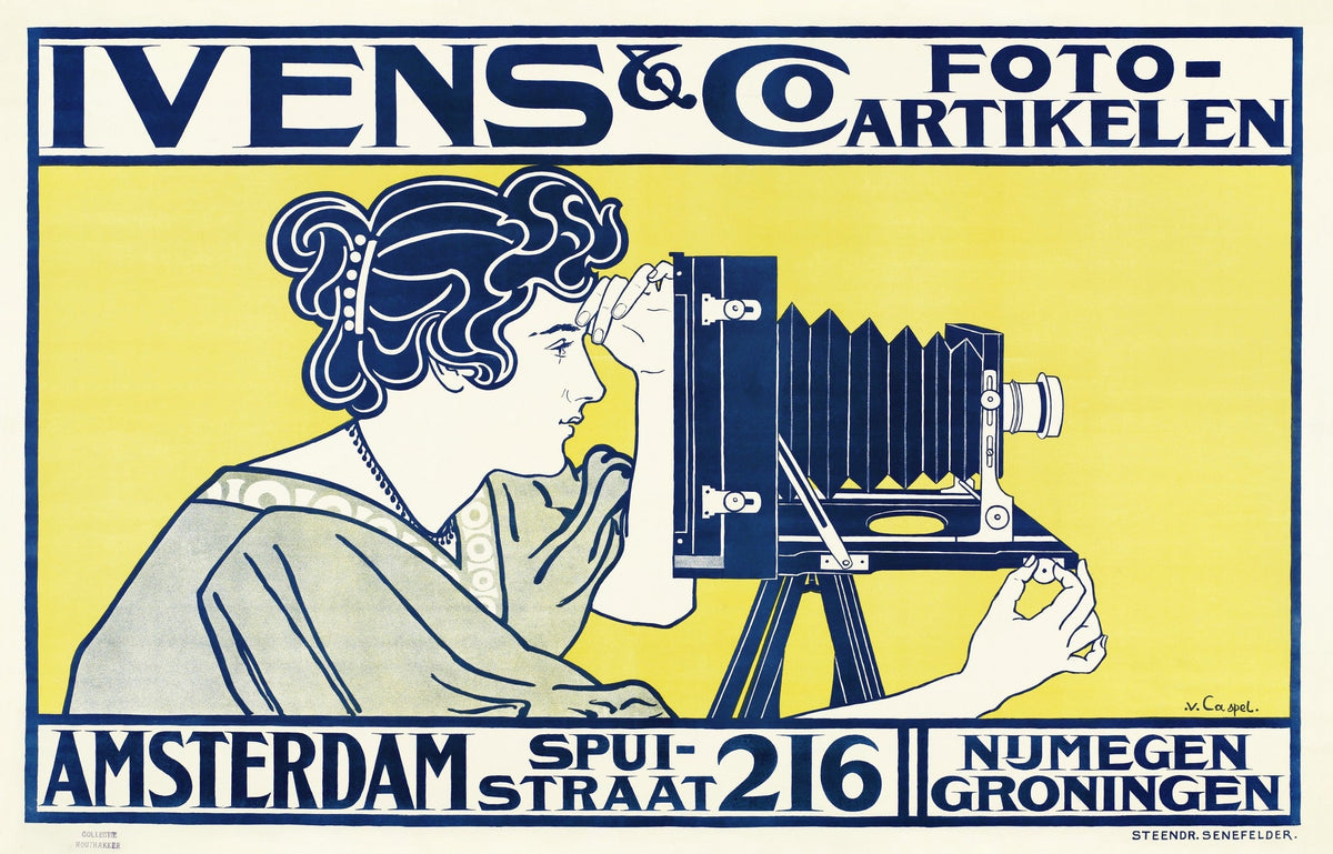 Ivens & Co — Photography Vintage Ad Print in Blue and Yellow