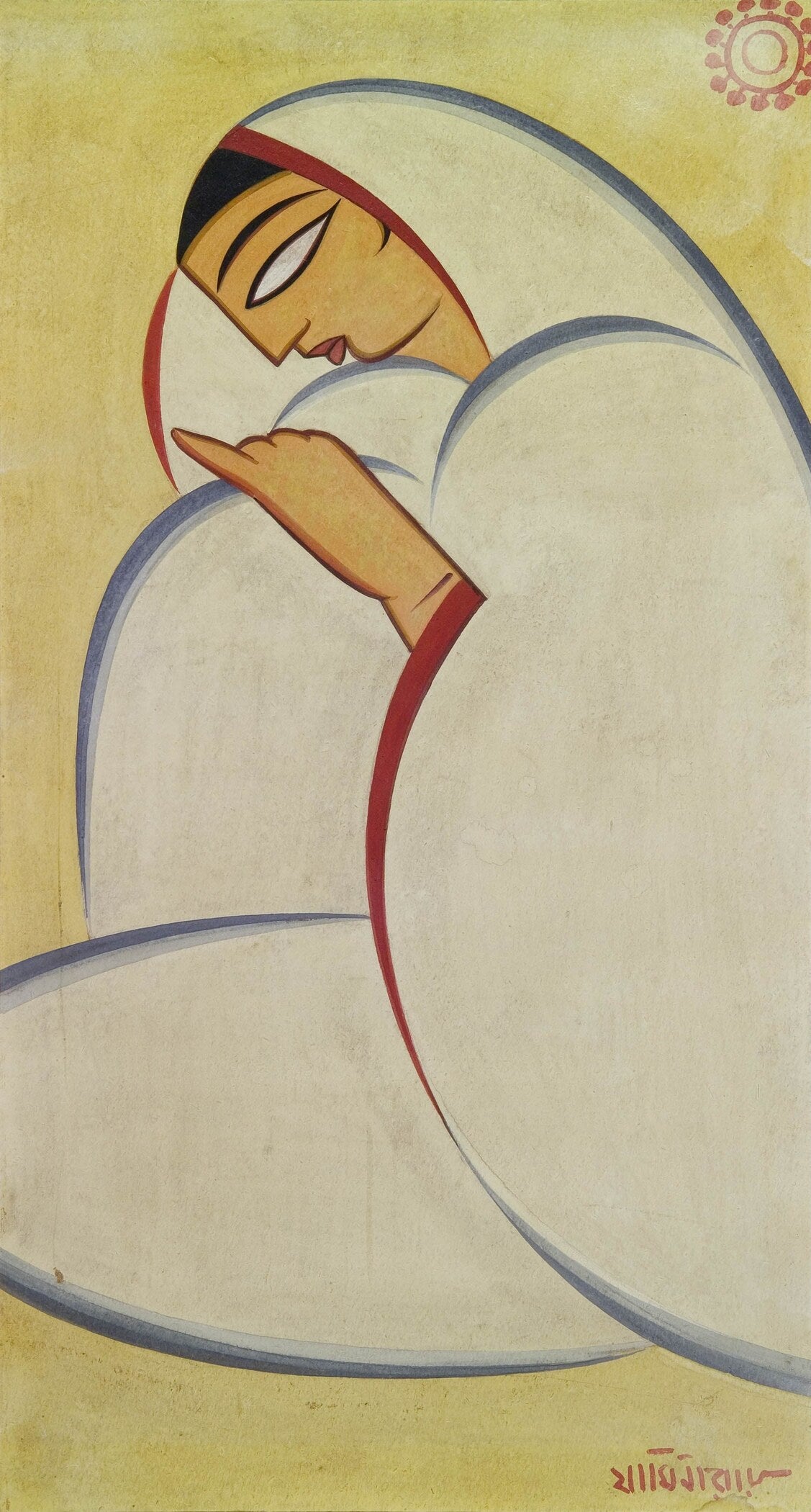 Jamini Roy — Bengali Woman Portrait | Fine Art Print - 9ArtPrints