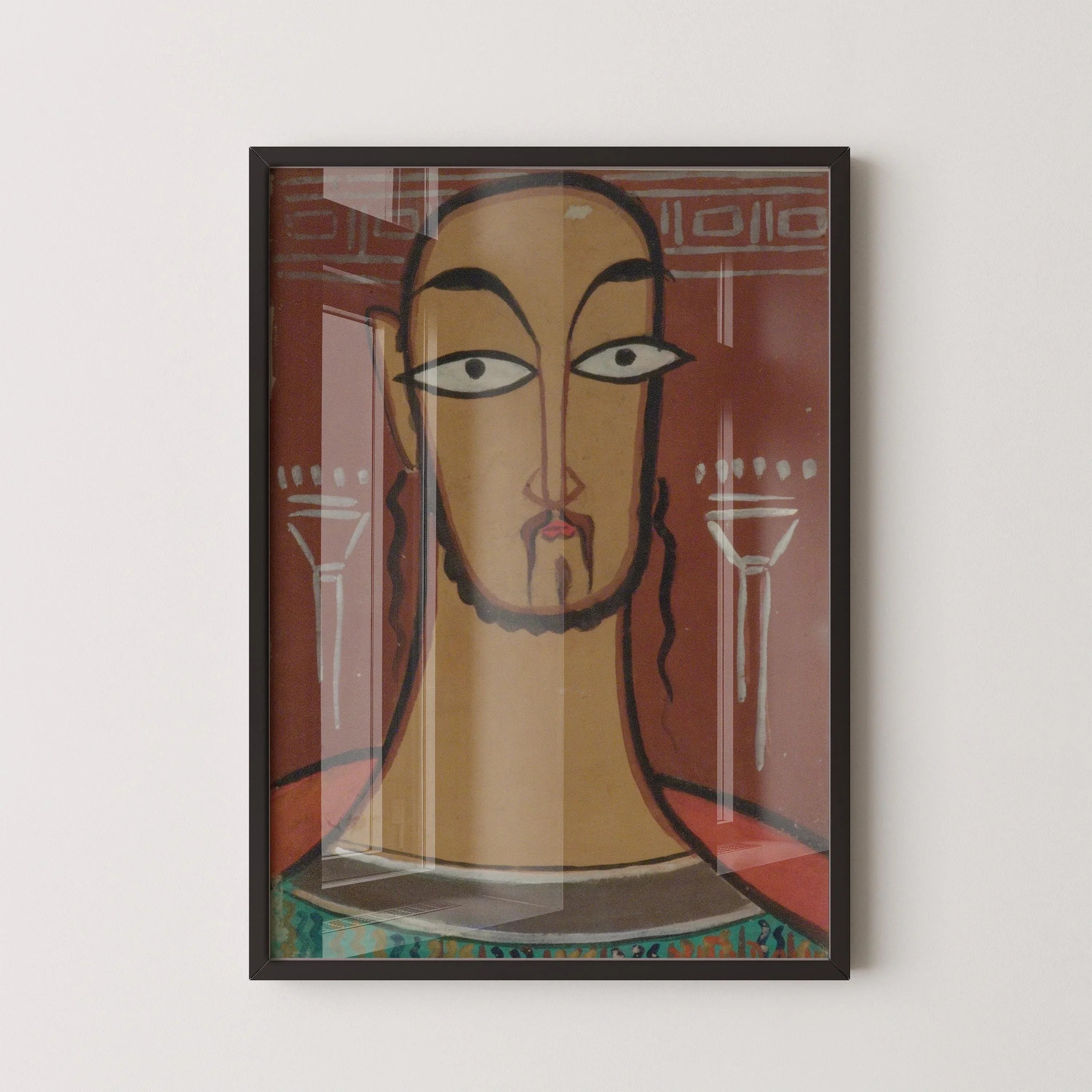Jamini Roy - Christ (Jishu) | Bengali Art (available handframed or unframed) - 9ArtPrints