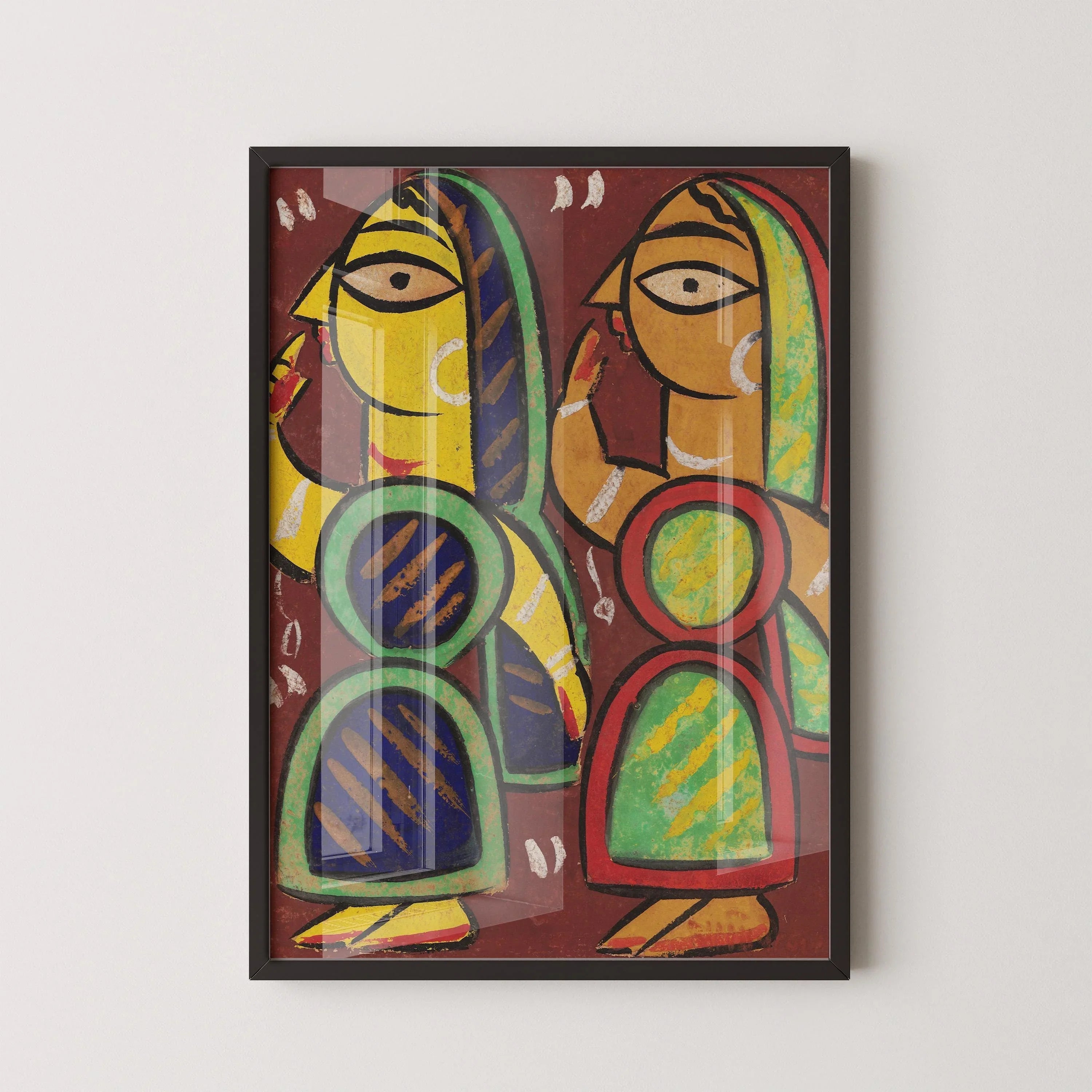 Jamini Roy - Untitled | Famous Bengali (West Bengal, India) Art (available handframed or unframed) - 9ArtPrints
