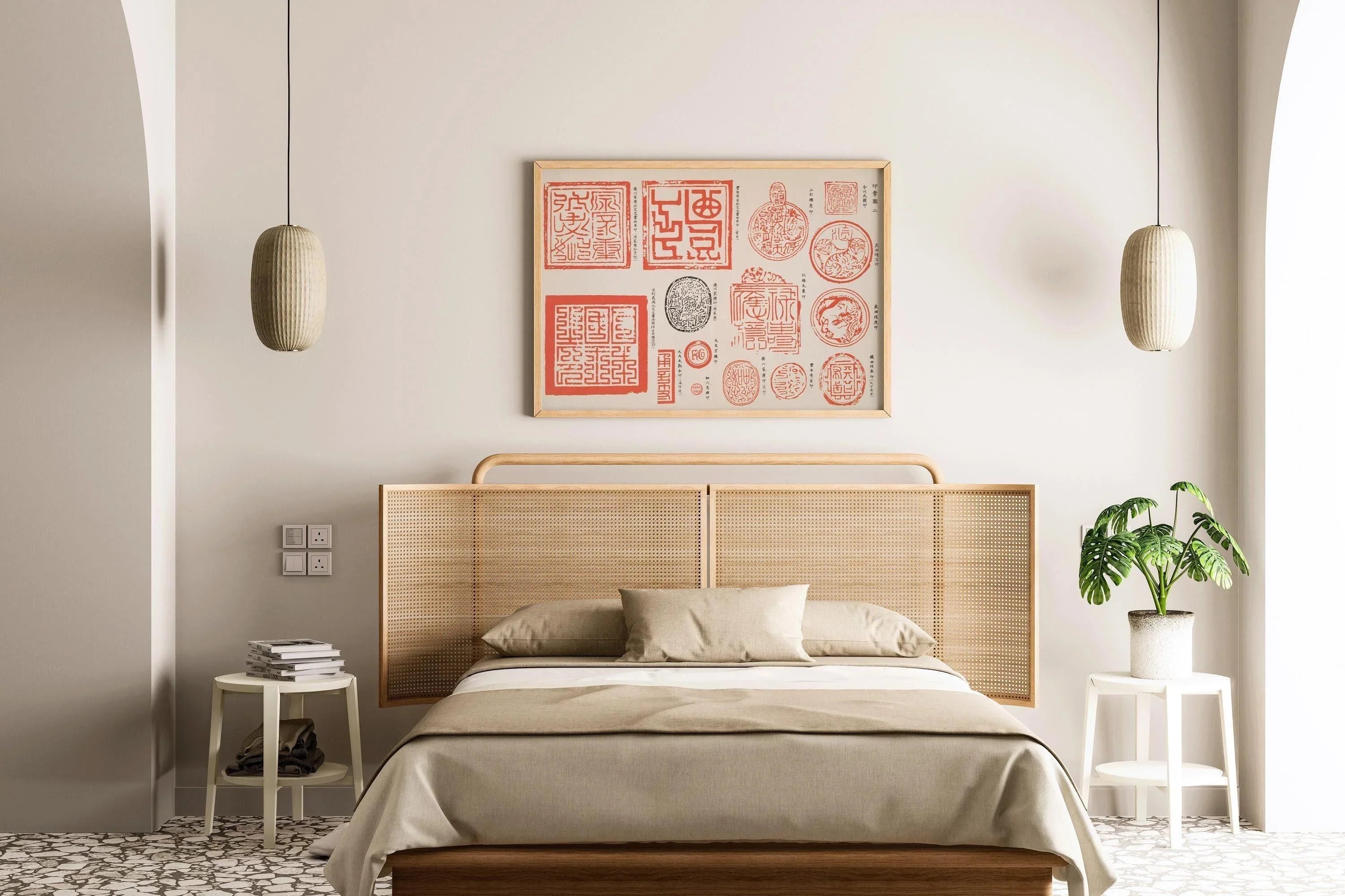 Japanese Family Crests Art Print: Traditional Dynasty Stamps - 9ArtPrints