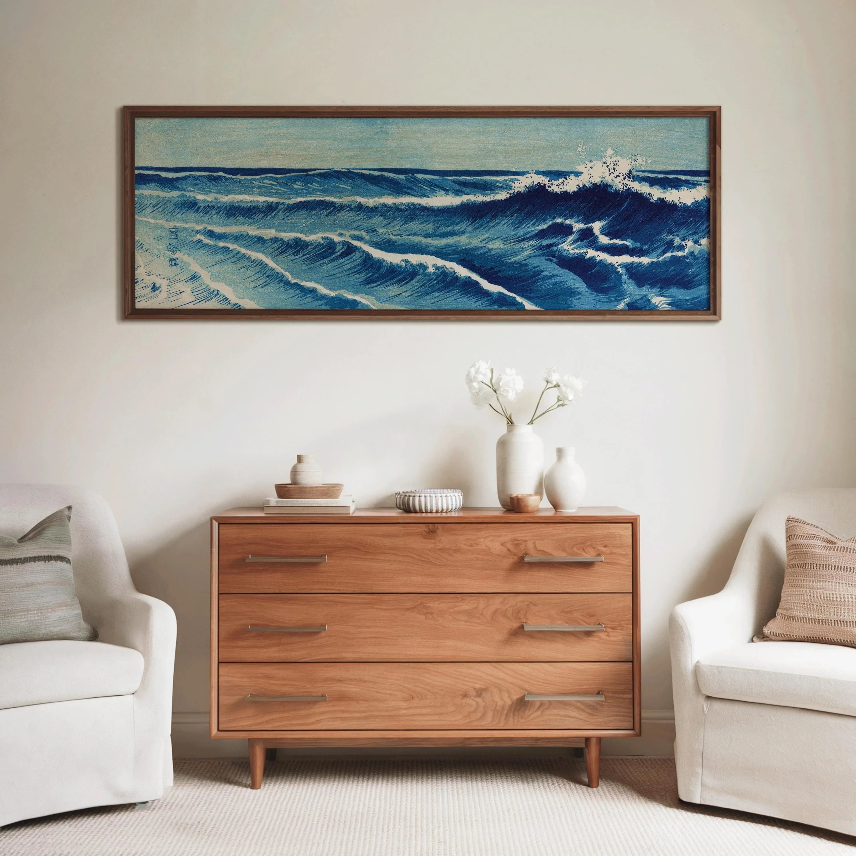 Japanese Seascape Art Print: Uehara Konen Ocean Waves Giclee - 9ArtPrints