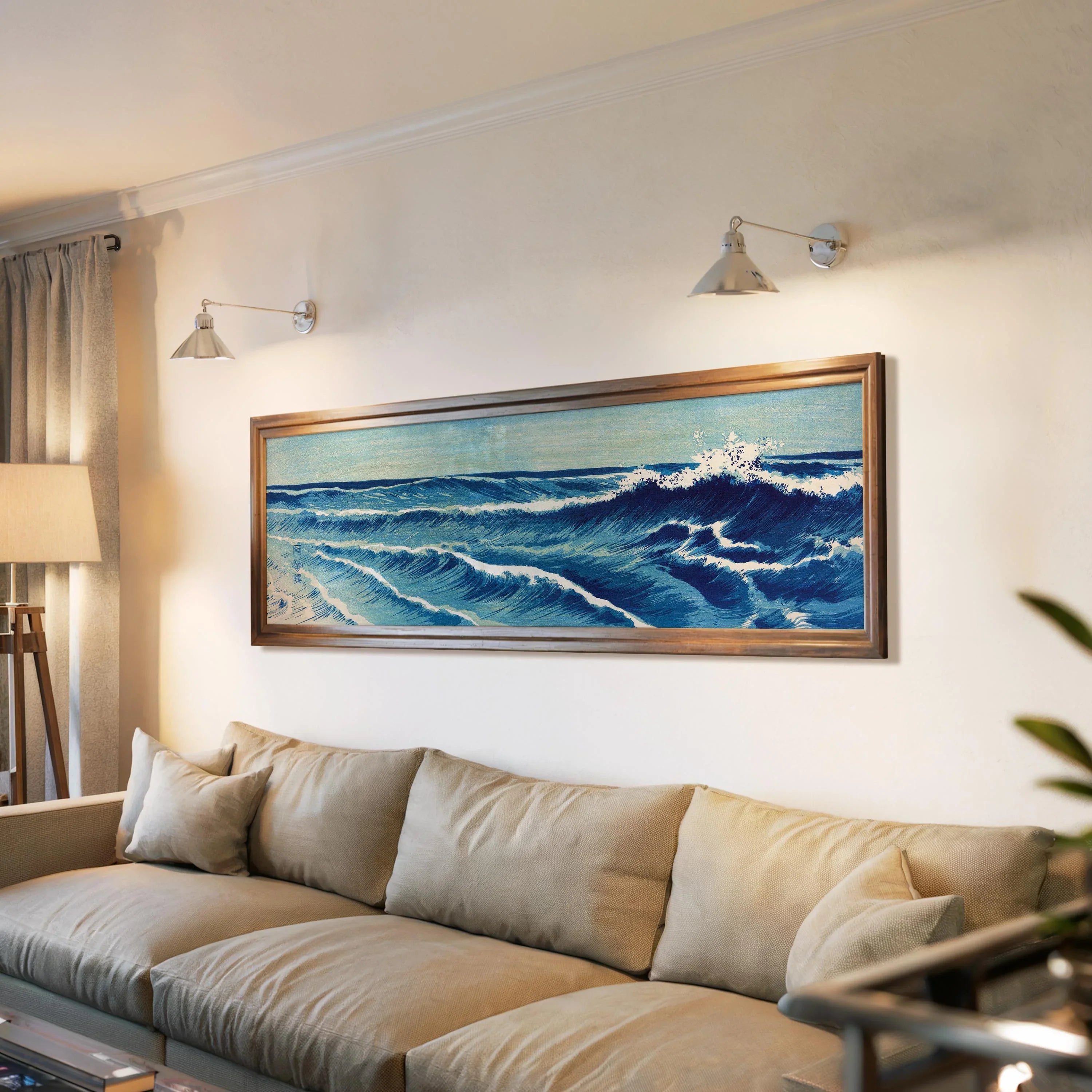 Japanese Seascape Art Print: Uehara Konen Ocean Waves Giclee - 9ArtPrints