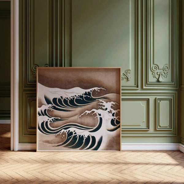 Japanese Art — Swirling Waves | Ukiyo-e Print