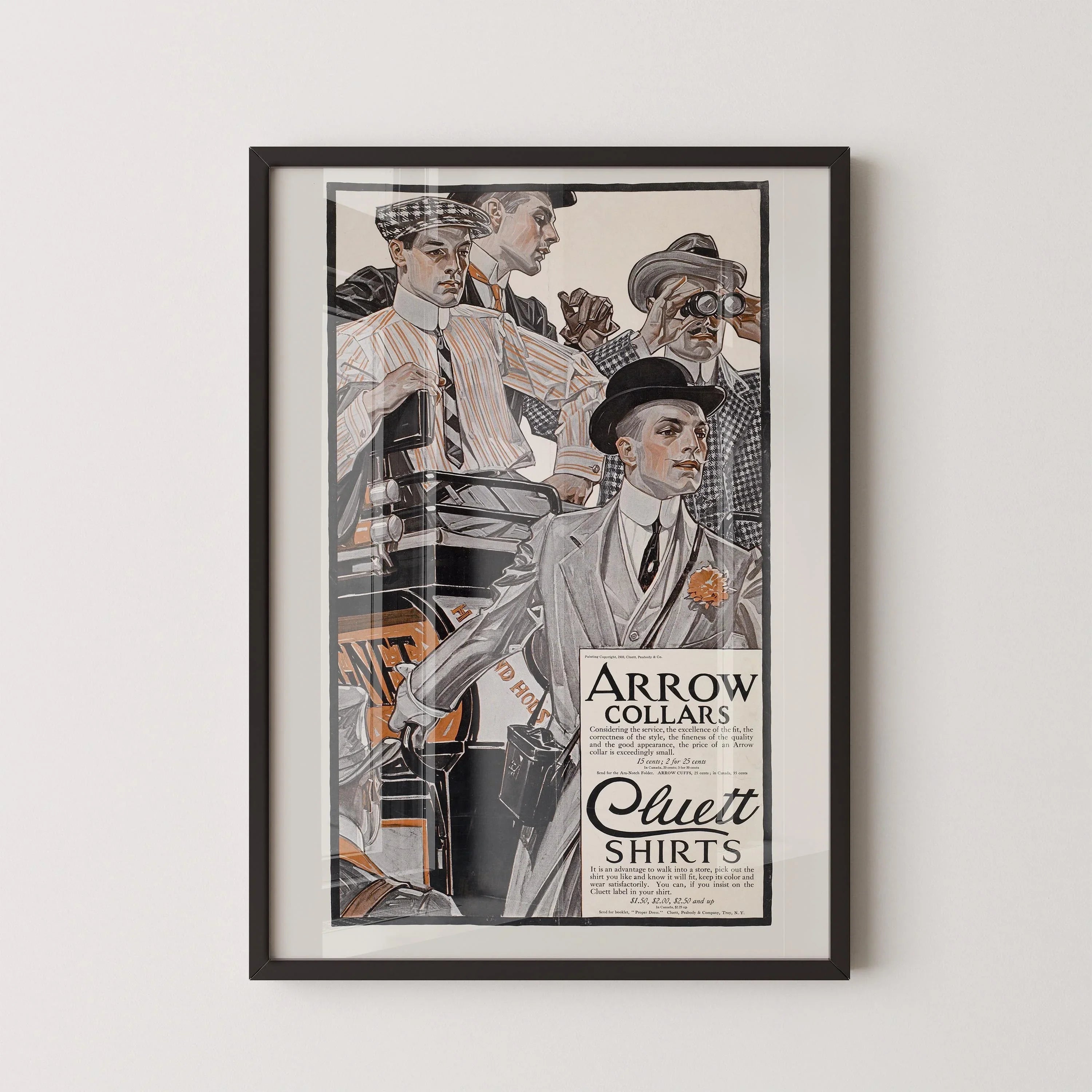 J.C. Leyendecker Arrow Collars Print: Vintage LGBTQ+ Art Advertisement - 9ArtPrints