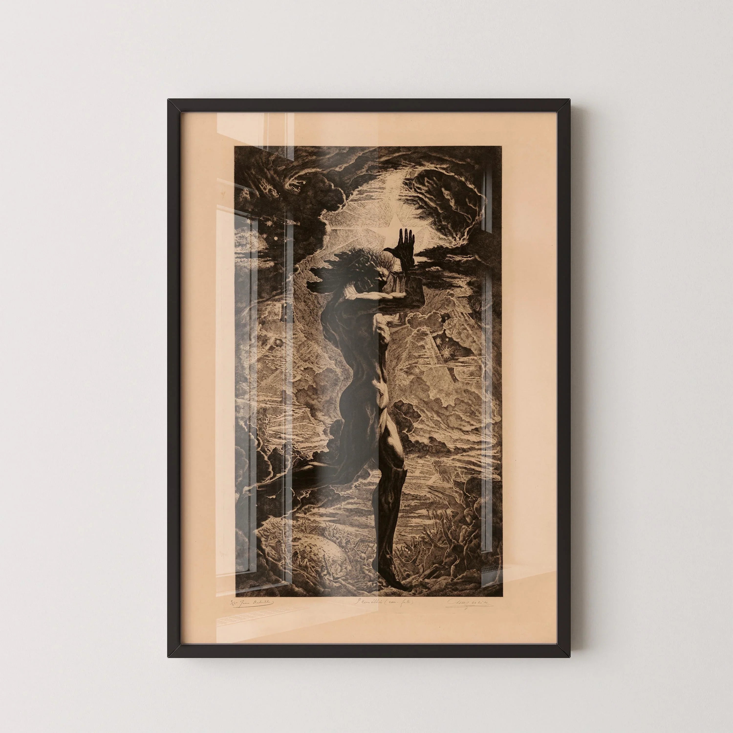 Jean Delville Prometheus Giclee Print: Symbolist Sketch Art, Framed or Unframed - 9ArtPrints