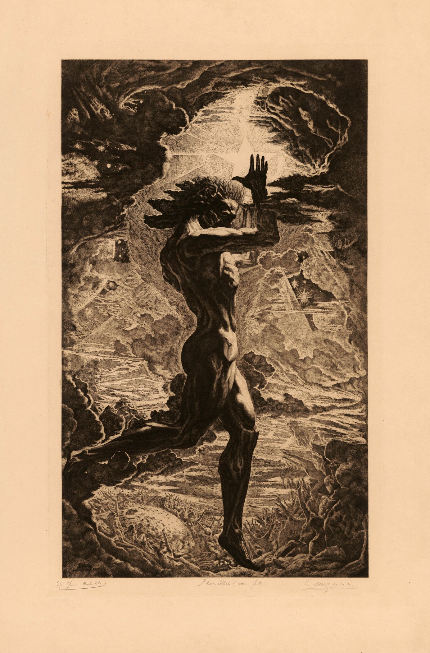 Jean Delville — Prometheus | Symbolist Fine Art Print - 9ArtPrints