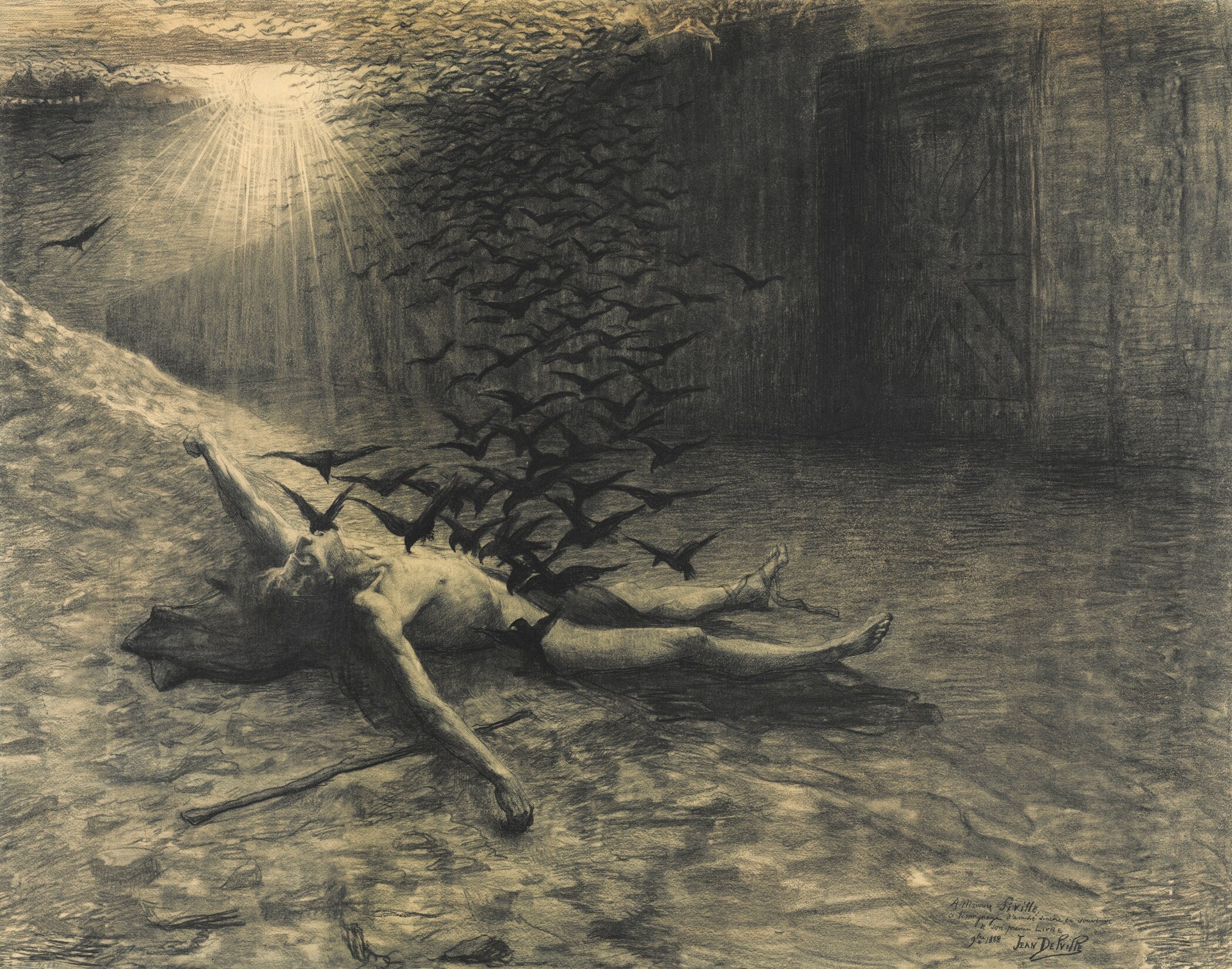 Jean Delville — The Birds of Lake Stymphale | Symbolist Fine Art Print - 9ArtPrints
