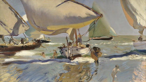 Joaquín Sorolla — Boats on the Shore | Fine Art Print - 9ArtPrints
