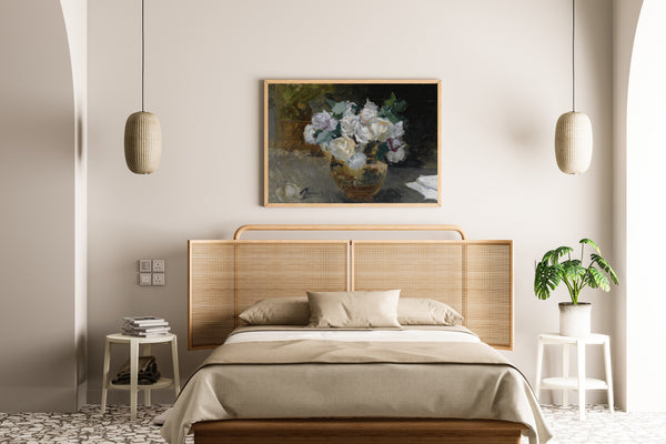 Joaquín Sorolla — Bouquet of White Roses (Bodegón de rosas blancas) | Fine Art Print